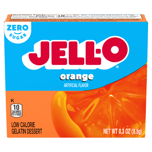 Zero Sugar Orange Flavor Gelatin