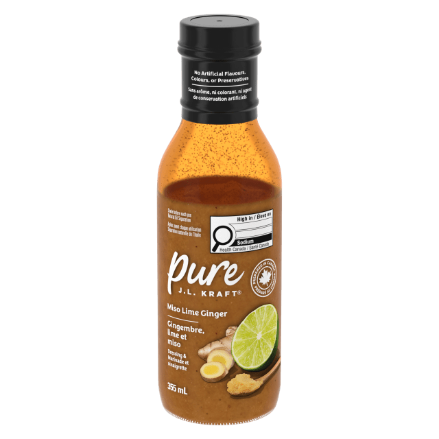 Vinaigrette et marinade miso lime et gingembre
