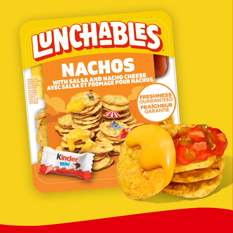 Lunchables Nachos avec salsa, fromage nacho et Kinder Mini