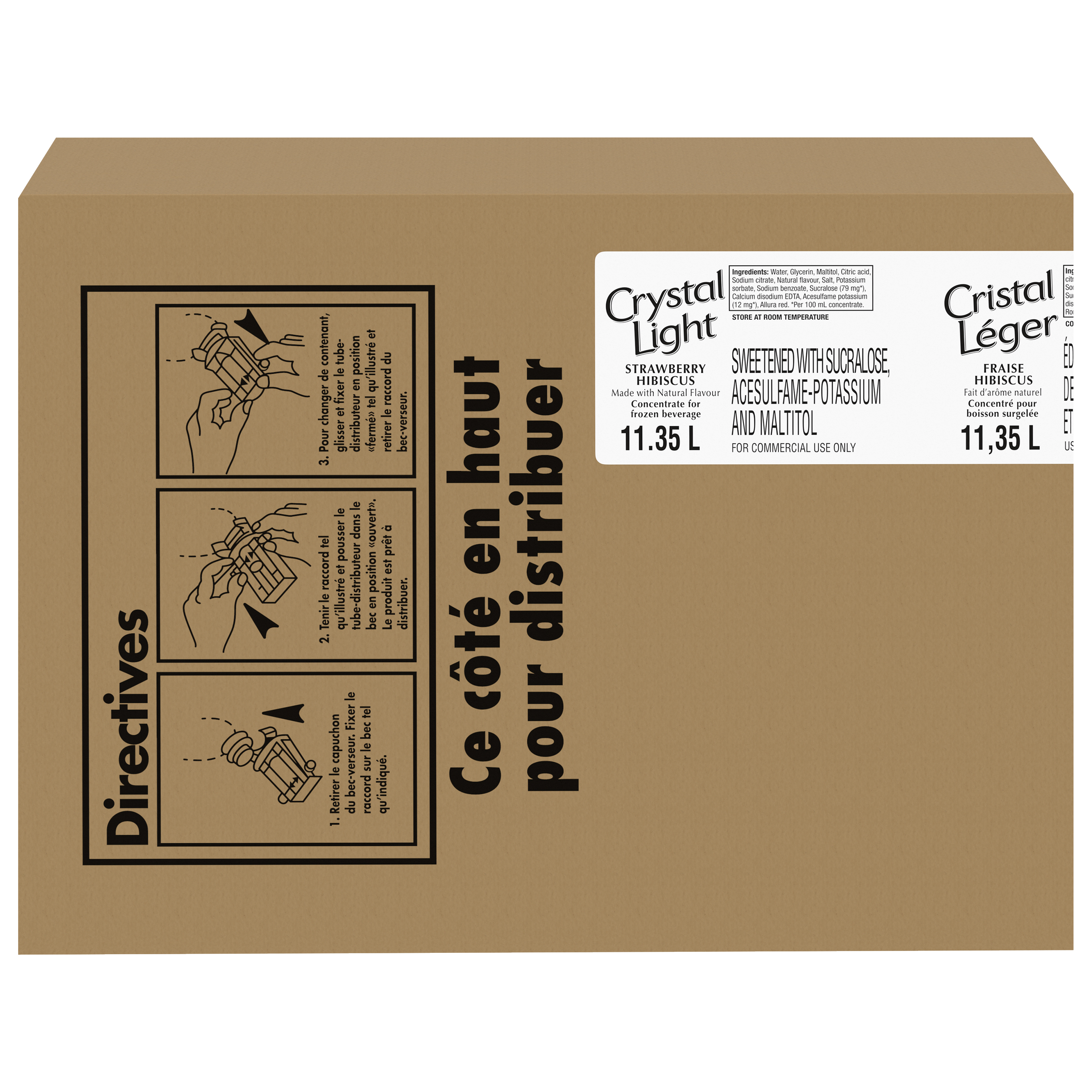 Crystal Light Strawberry Hibiscus Liquid Concentrate for Frozen Beverage (1 X 11.35L Bag-in-Box)