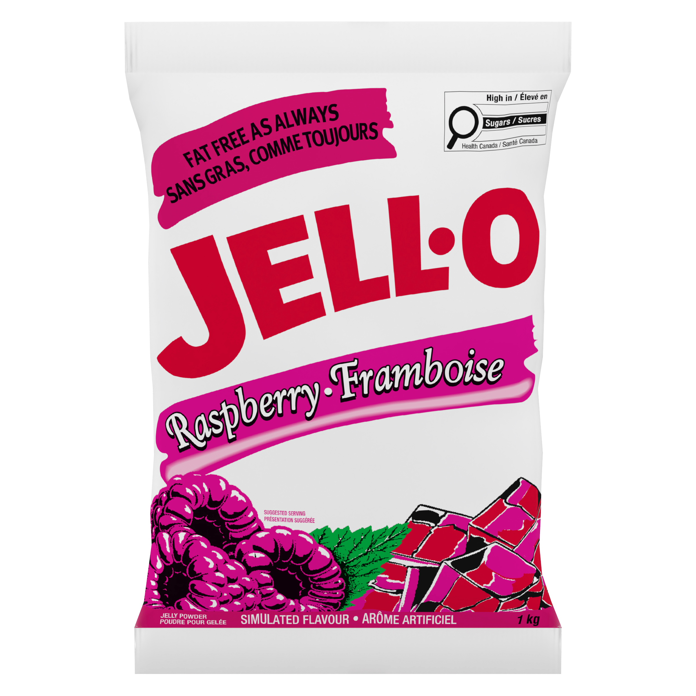 Jell-O Raspberry Flavoured Jelly Powder (2 X 1KG)