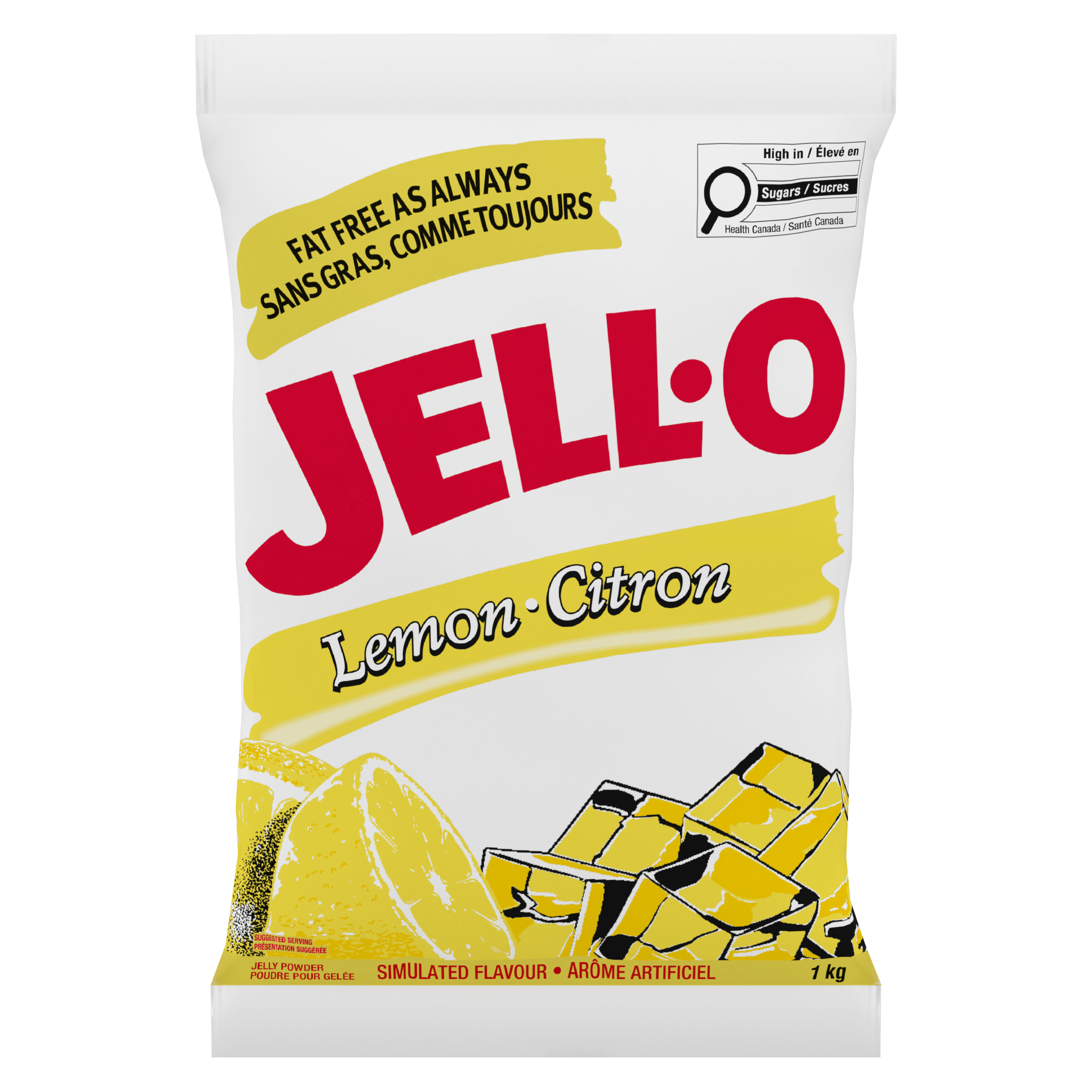 Jell-O Lemon Flavoured Jelly Powder (2 X 1KG)