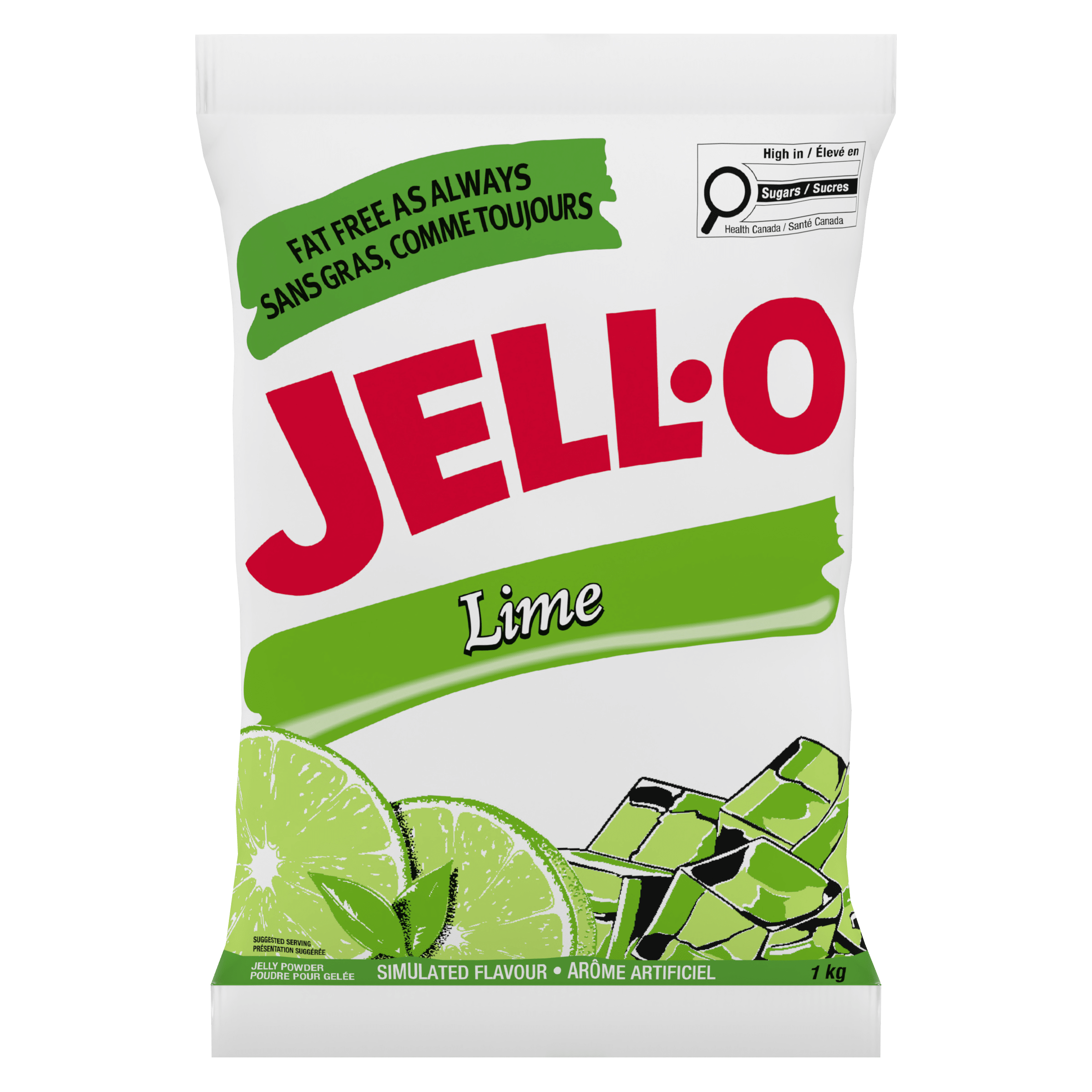 Jell-O Lime Flavoured Jelly Powder (2 X 1KG)