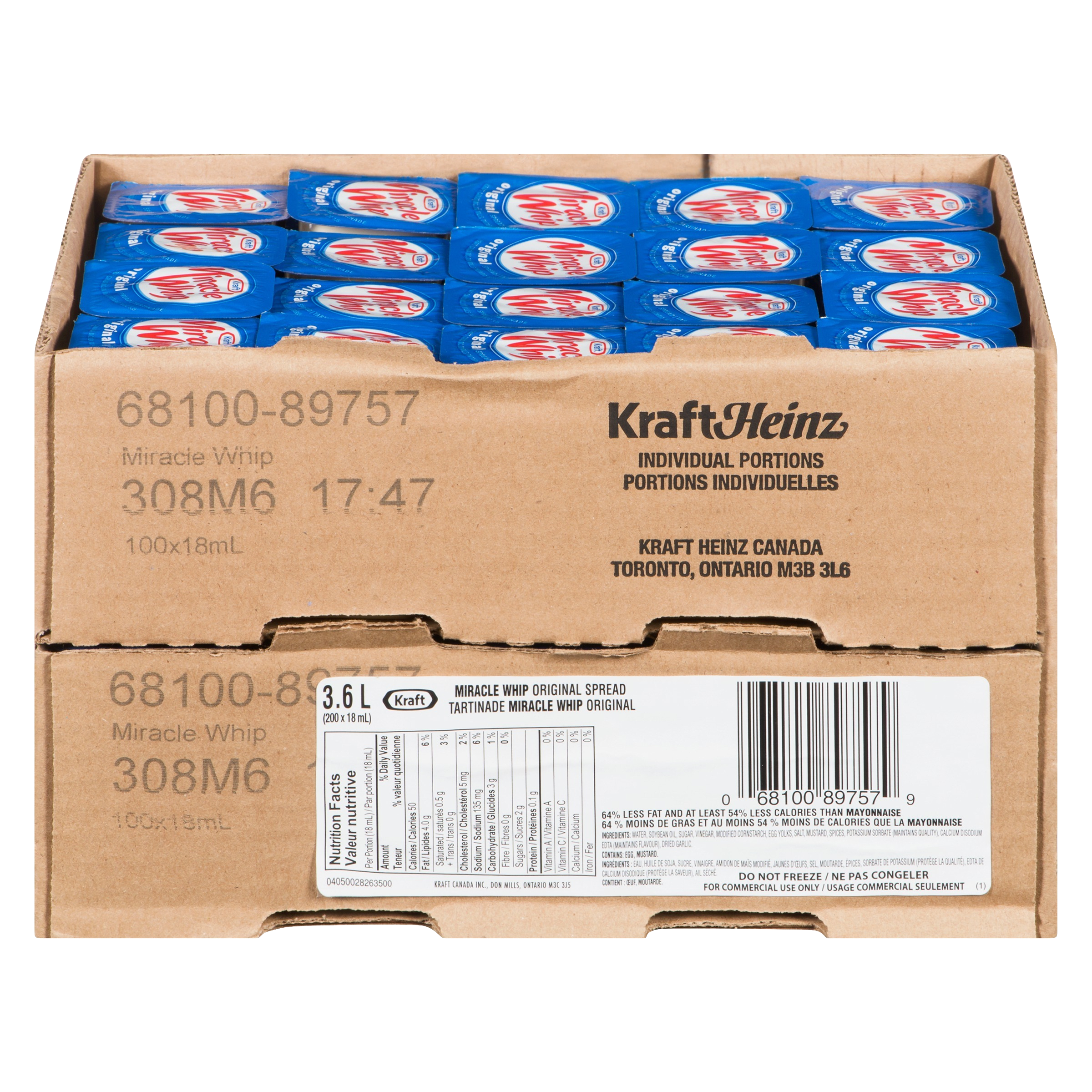 Tartinade Miracle Whip originale (200 x 18 ML)