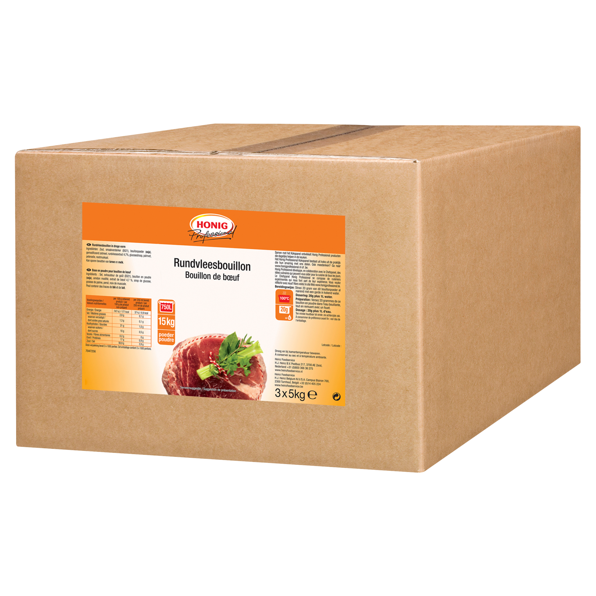 Professional Rundvleesbouillon 3 x 5 kg Doos