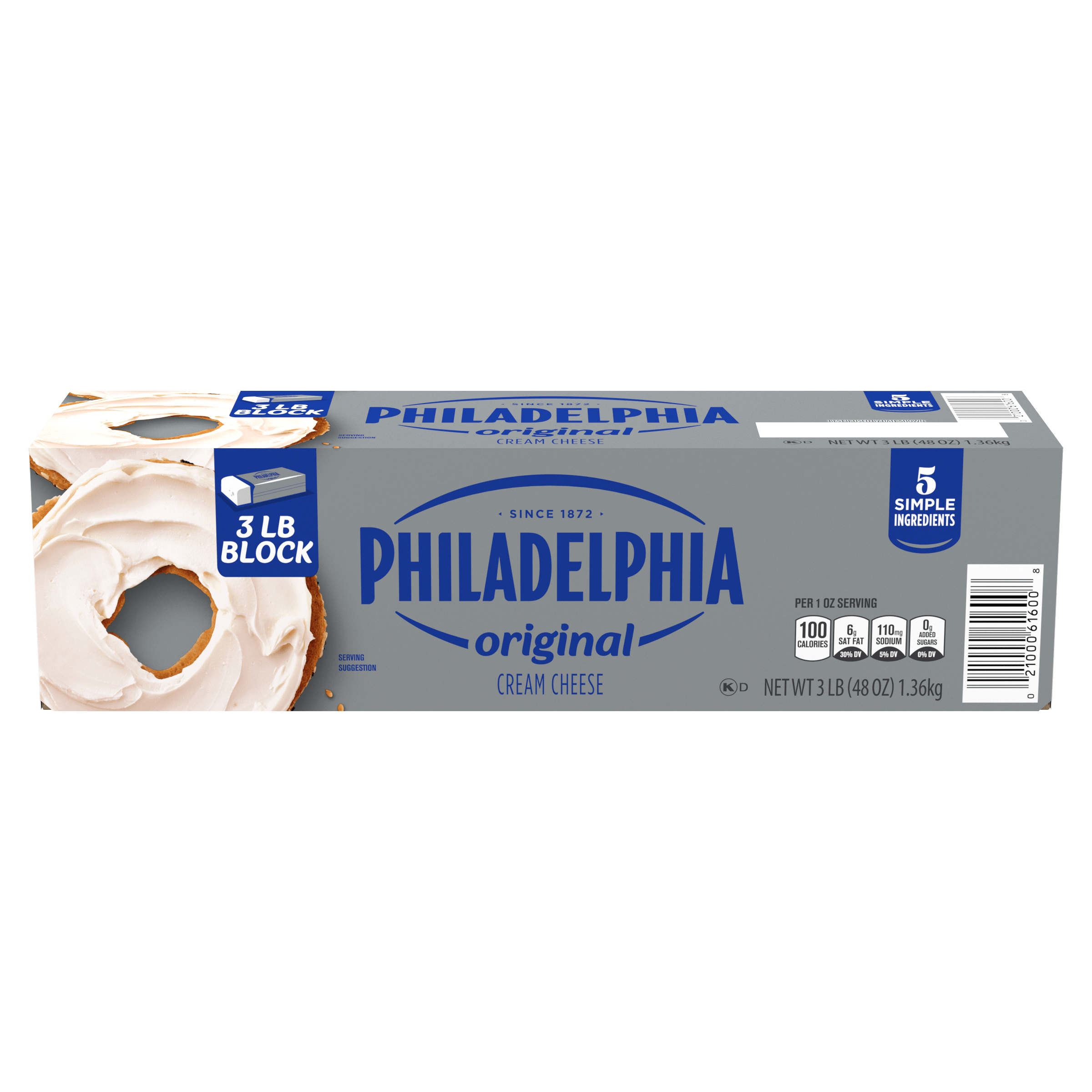 Original Cream Cheese, 6/48 oz Case (Loaf)