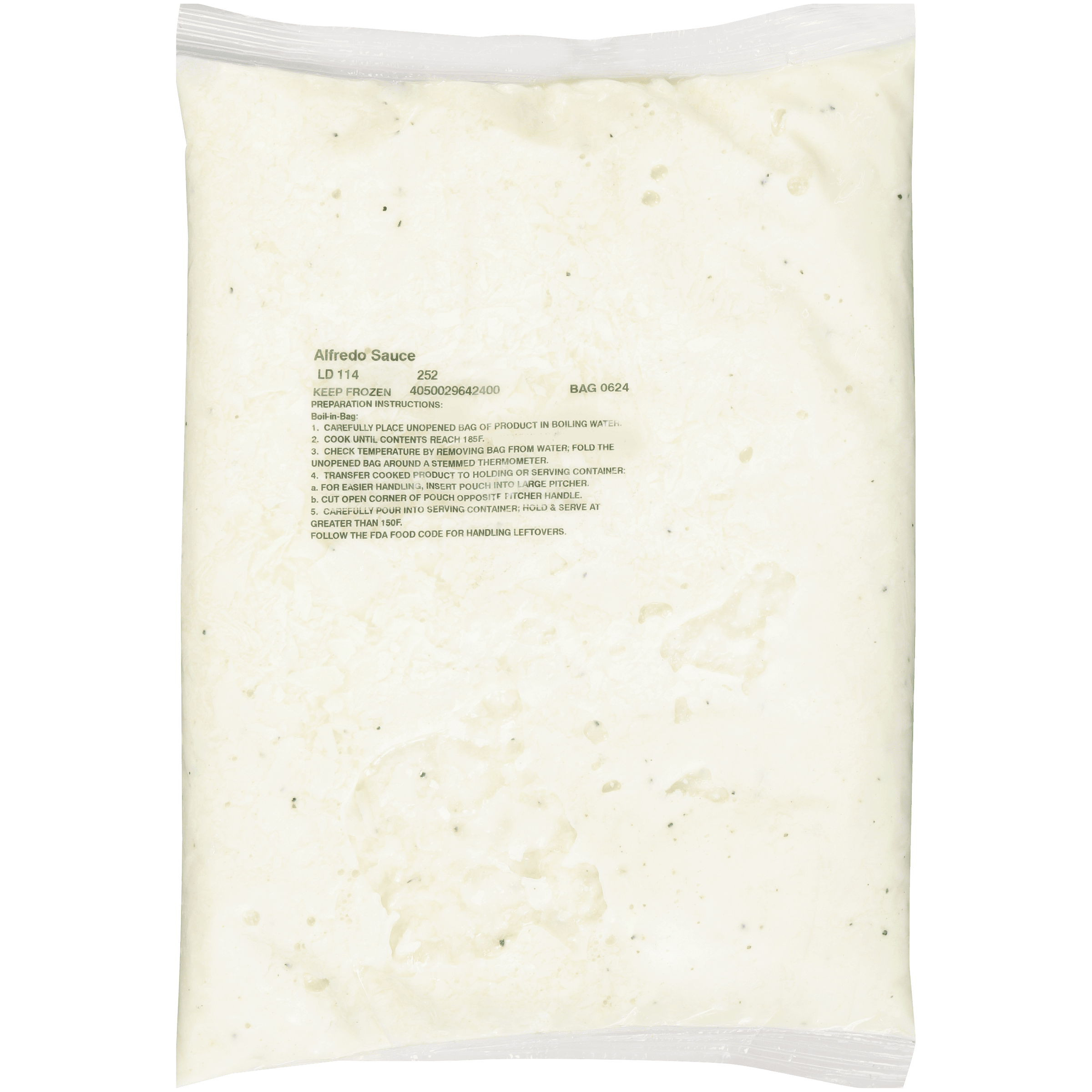 Quality Chef Alfredo Sauce, 24 LB Away From Home