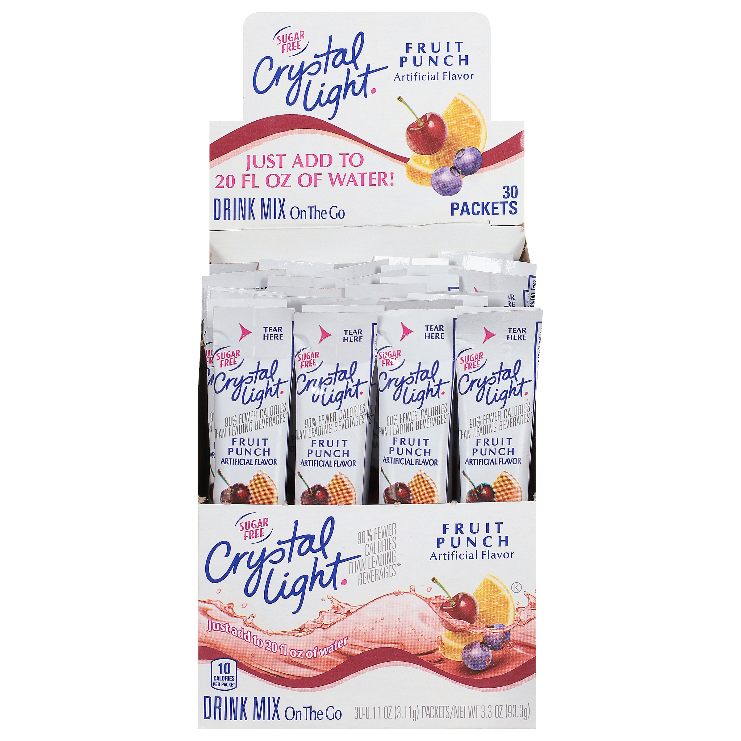 Fruit Punch Powdered Drink Mix, Sugar Free, 120/0.11 oz Case (Packet)