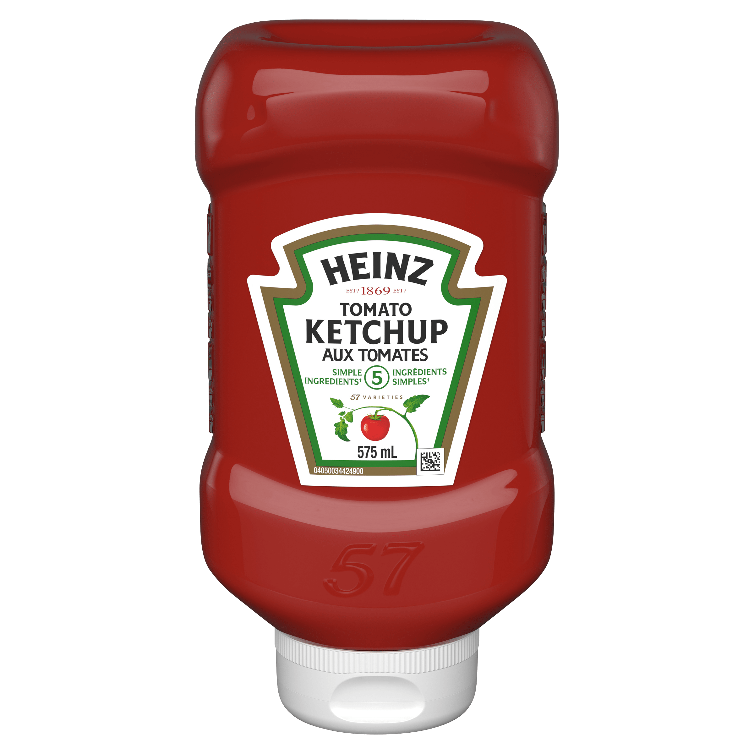 Ketchup aux tomates Heinz (20 x bouteilles pressables de 575 ML)