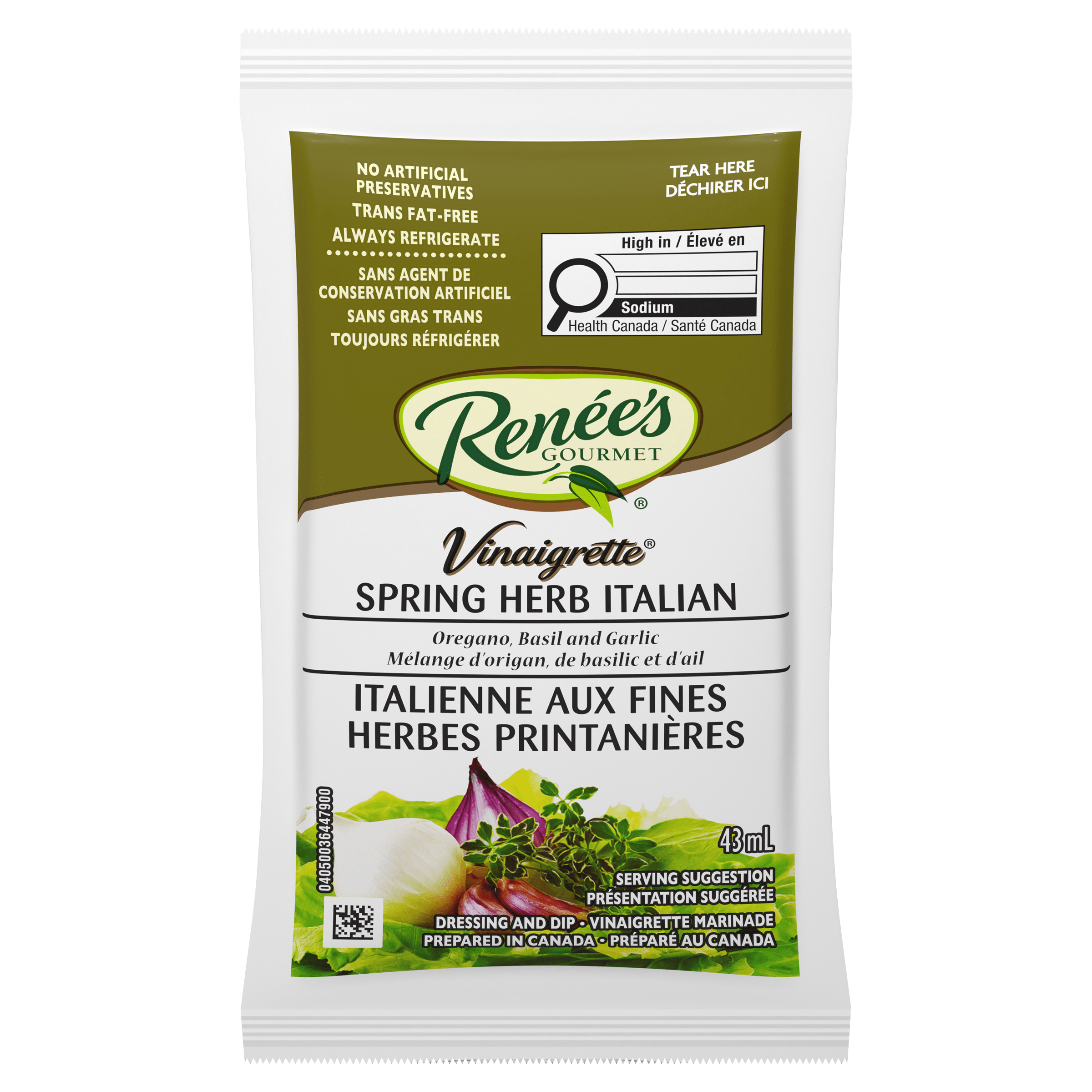 Vinaigrette italienne aux fines herbes printanières Renée’s (120 x 43 ML)