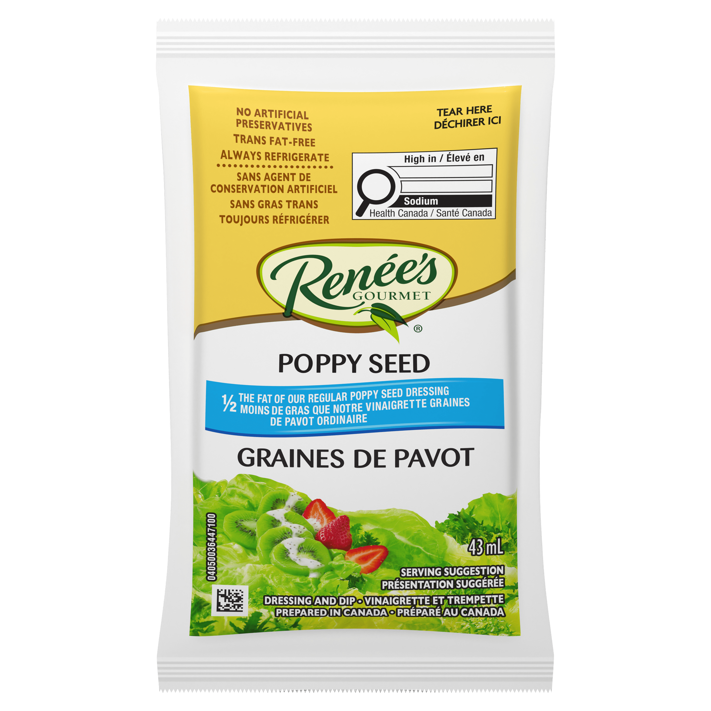 Renee's Light Poppyseed Dressing (120 X 43mL)