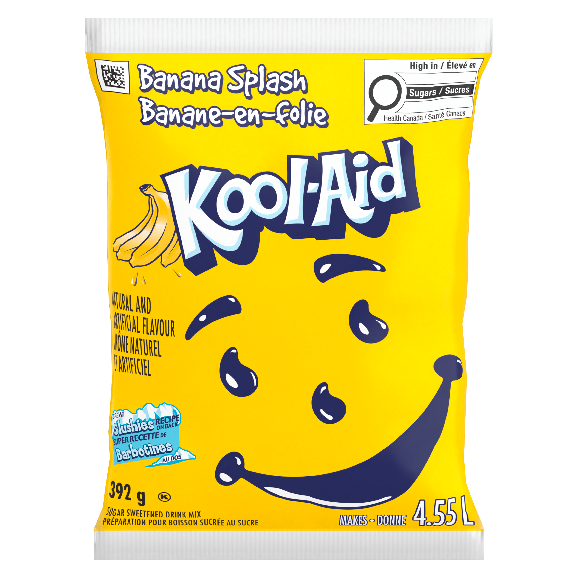 Kool-Aid Banana Splash Sugar Sweetened Drink Mix (18 x 392 g Bags)