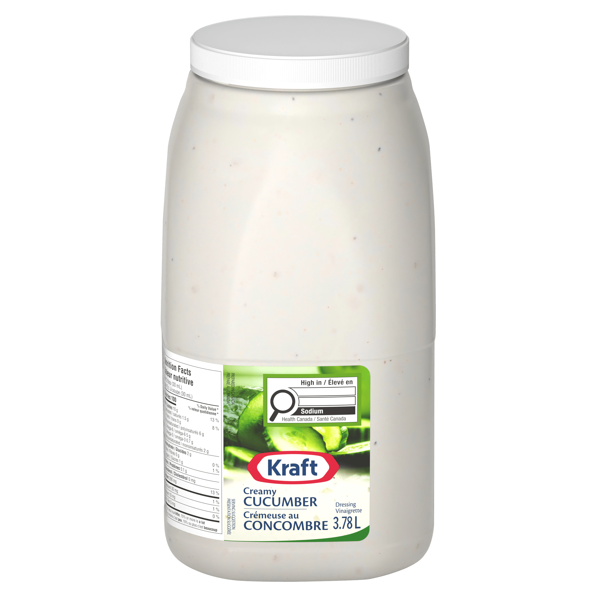 Vinaigrette crémeuse au concombre Kraft (2 x pot de 3,78 L)