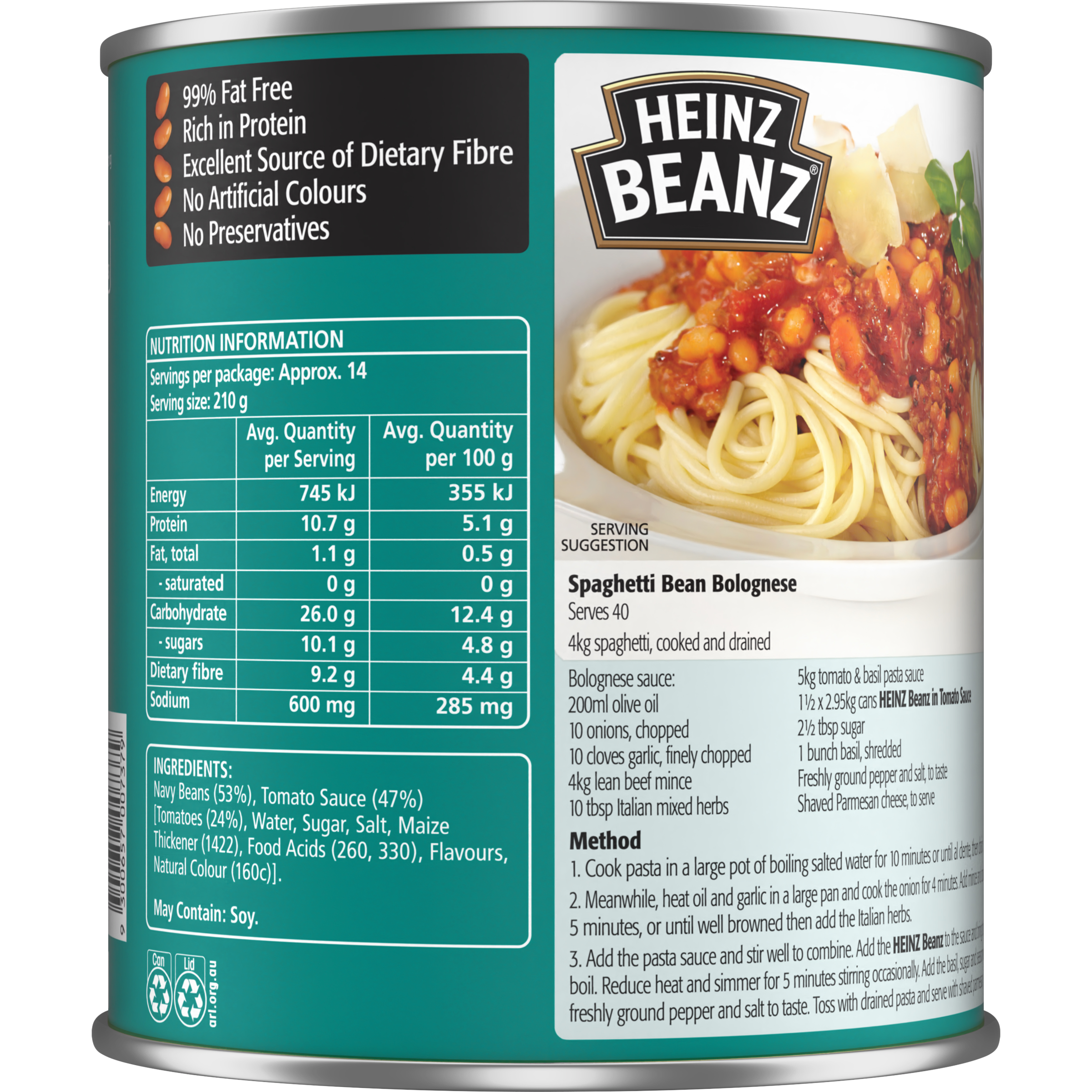 Heinz Beanz® in Tomato Sauce 2.95kg
