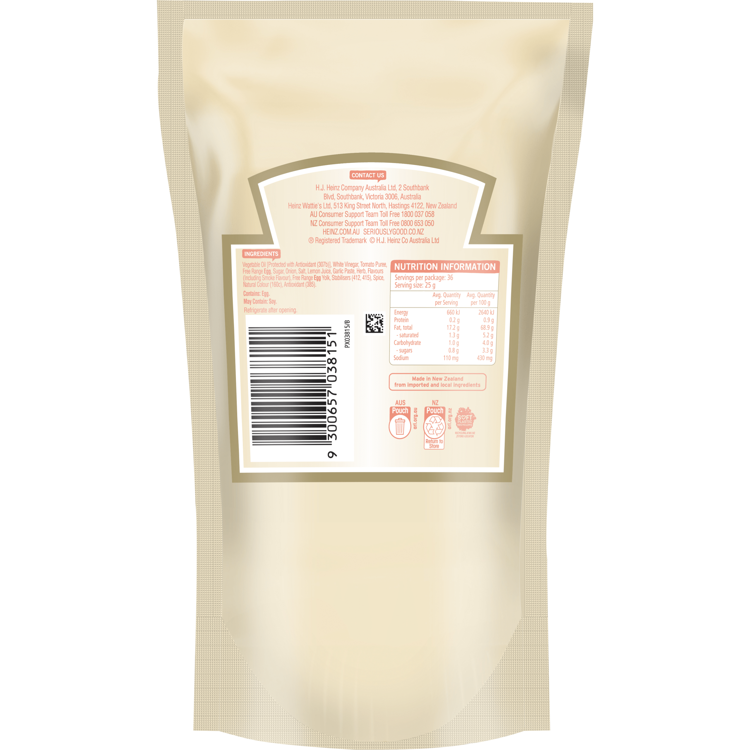 Heinz® [SERIOUSLY] GOOD® Smokey Bacon Mayo 900g