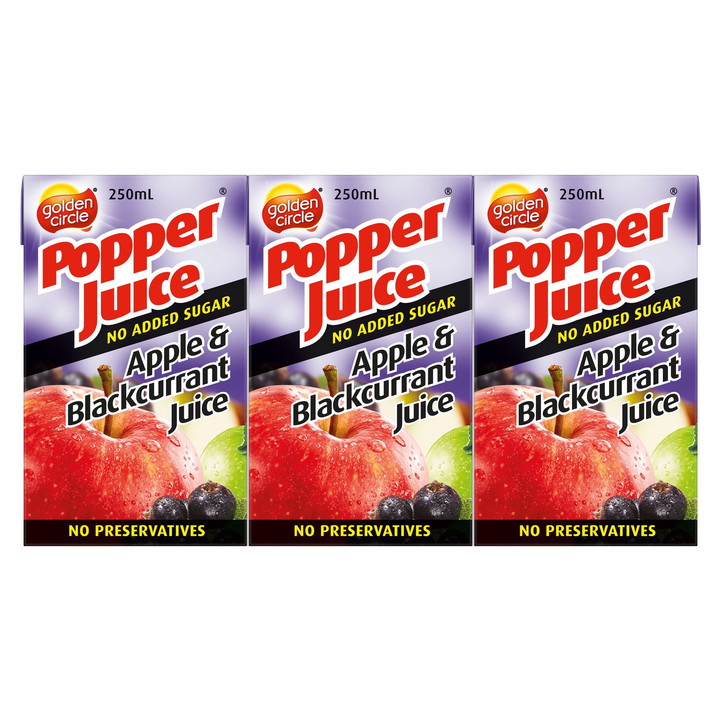 Golden Circle™ Popper® Apple Blackcurrant Juice 250mL