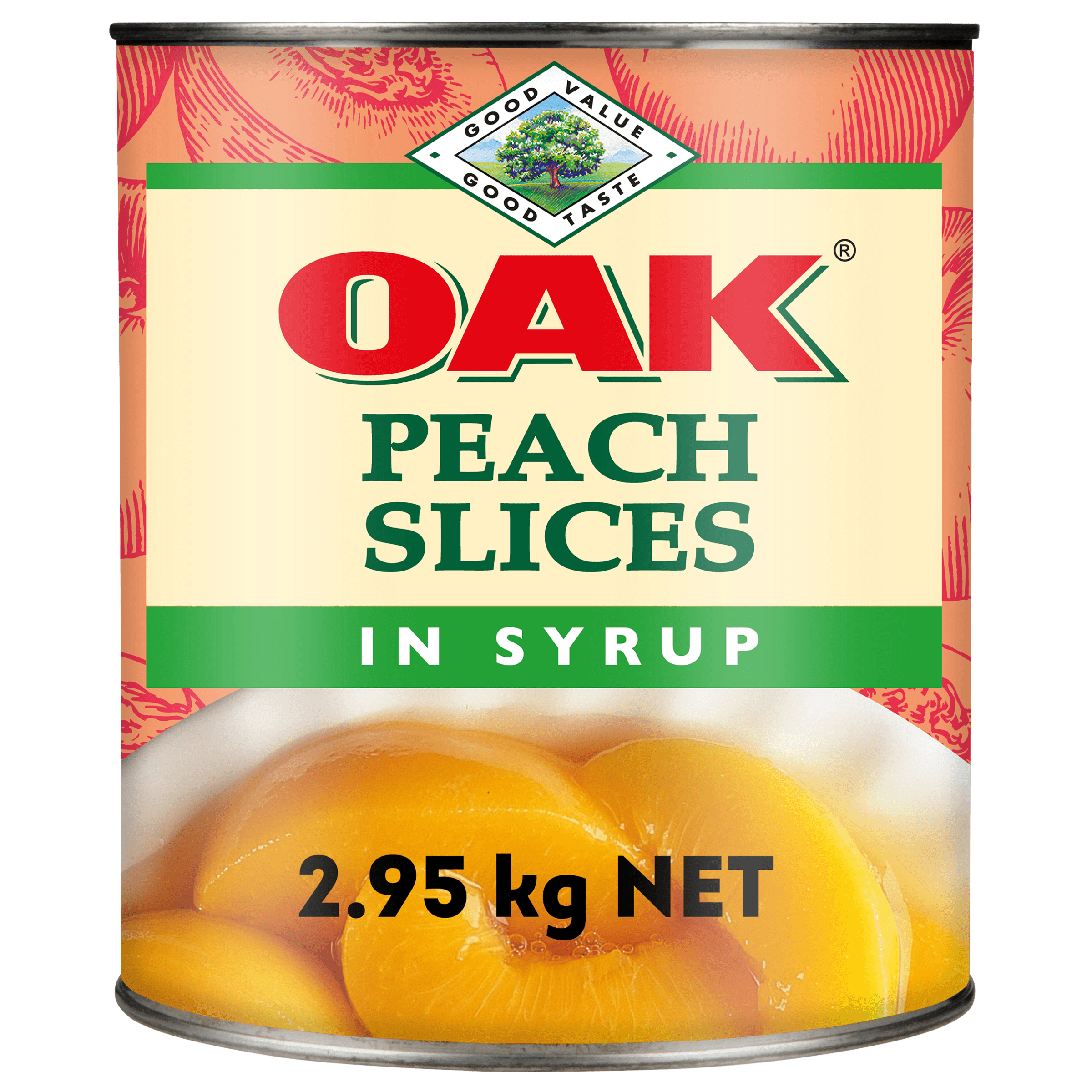 OAK® Peach Slices in Syrup 2.95kg