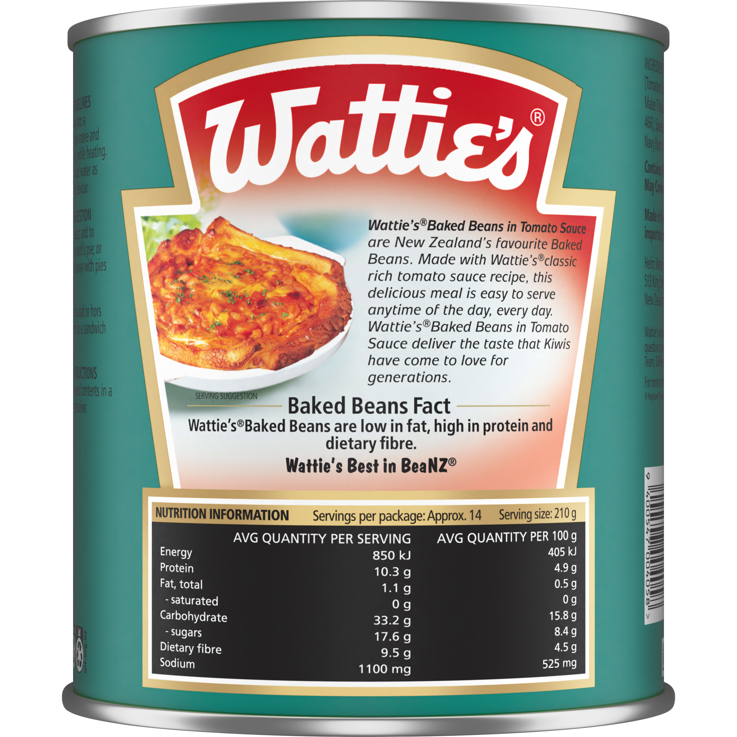 Wattie's® Baked Beans in Tomato Sauce 3kg
