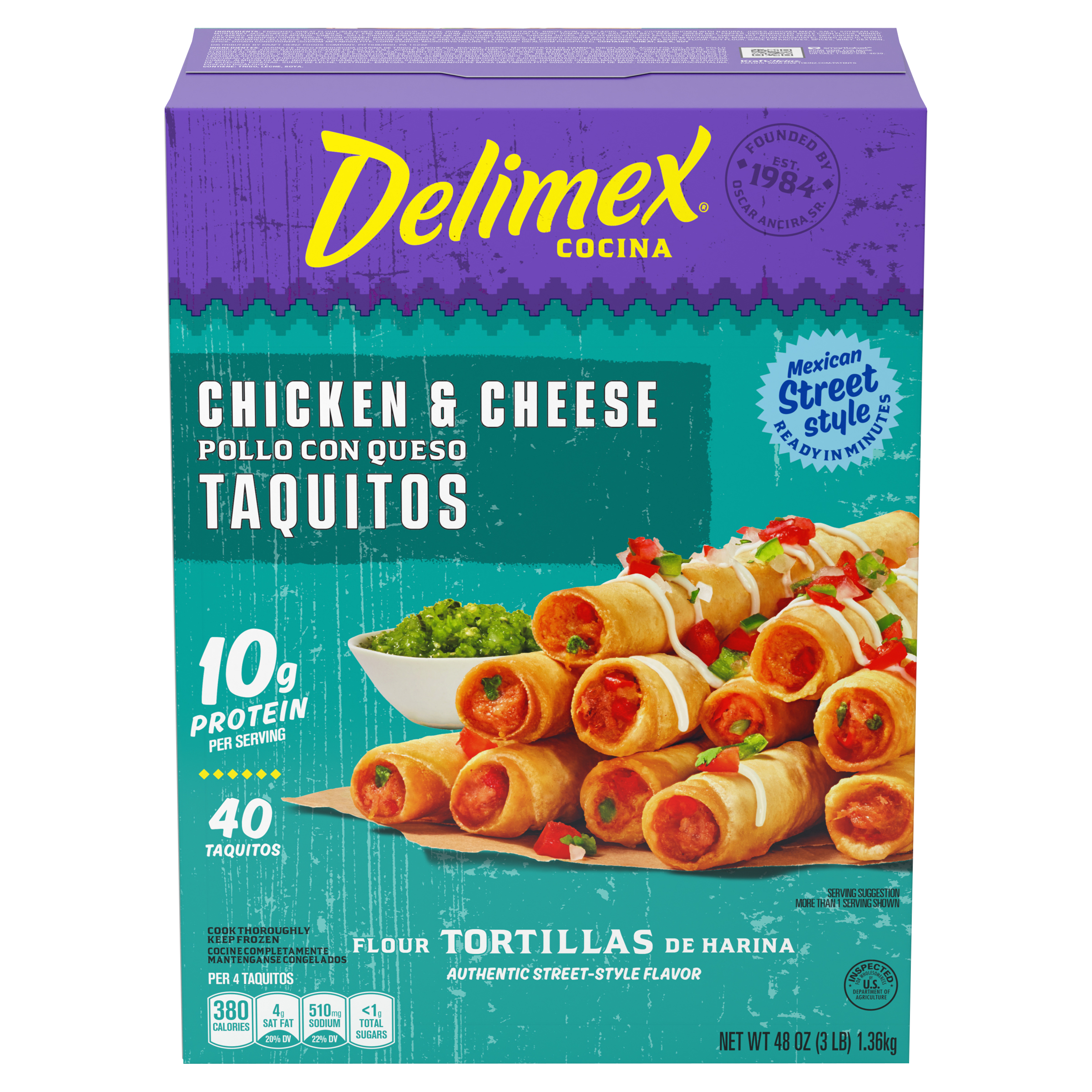 Chicken & Cheese Flour Taquitos Frozen Snacks