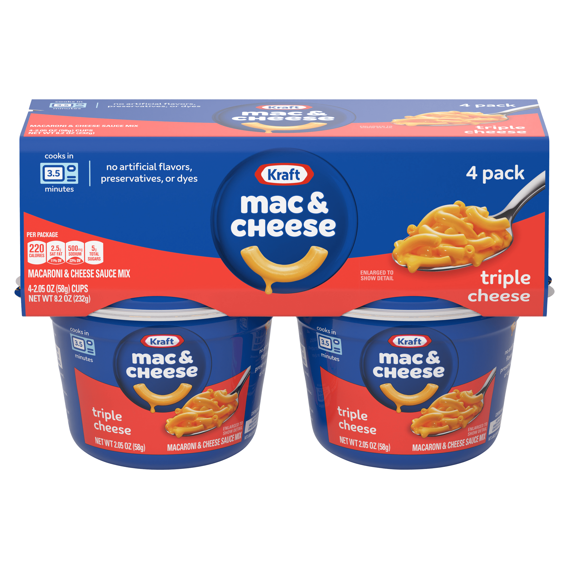 Triple Cheese Mac & Cheese Macaroni and Cheese Dinner