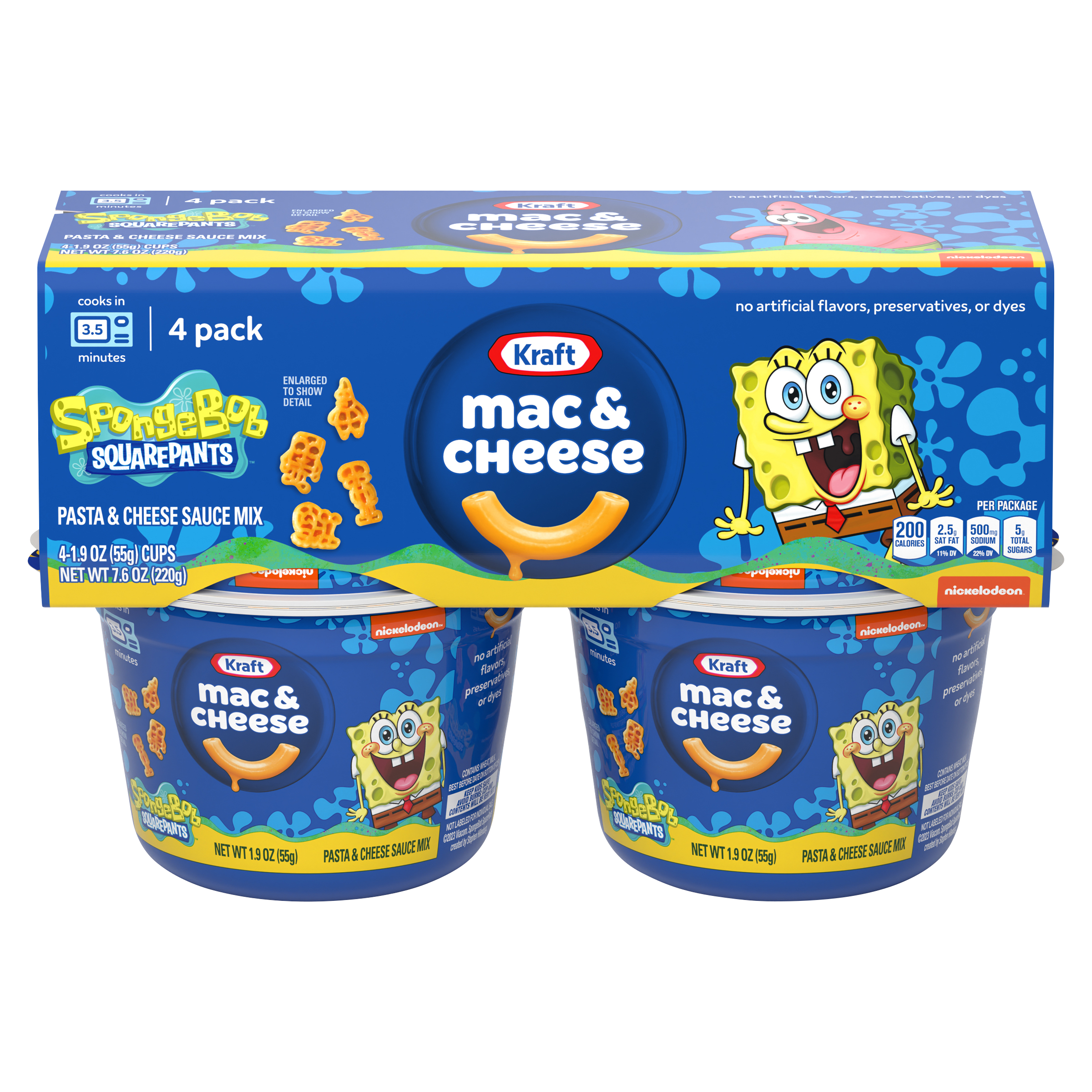 Mac & Cheese Cups Macaroni and Cheese Microwavable Dinner SpongeBob SquarePants
