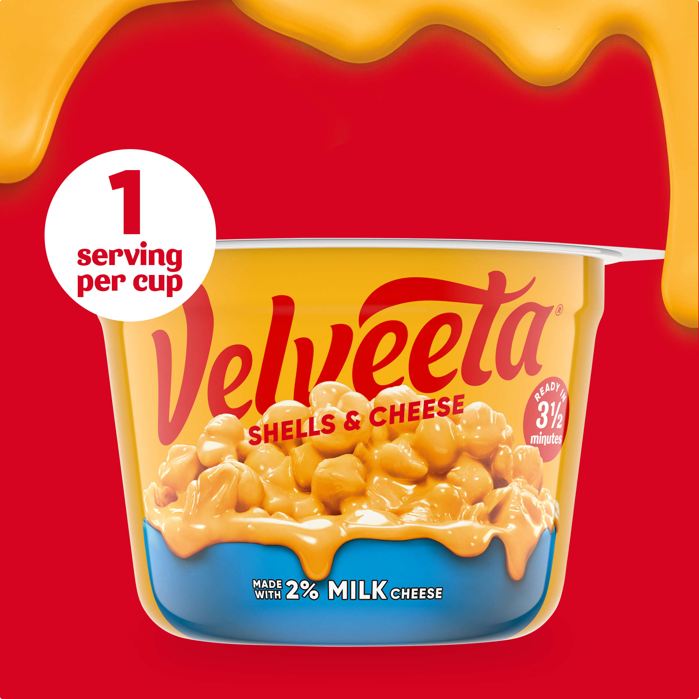 Shells & Cheese Microwavable Shell Pasta & Cheese Sauce with 2% Milk Cheese