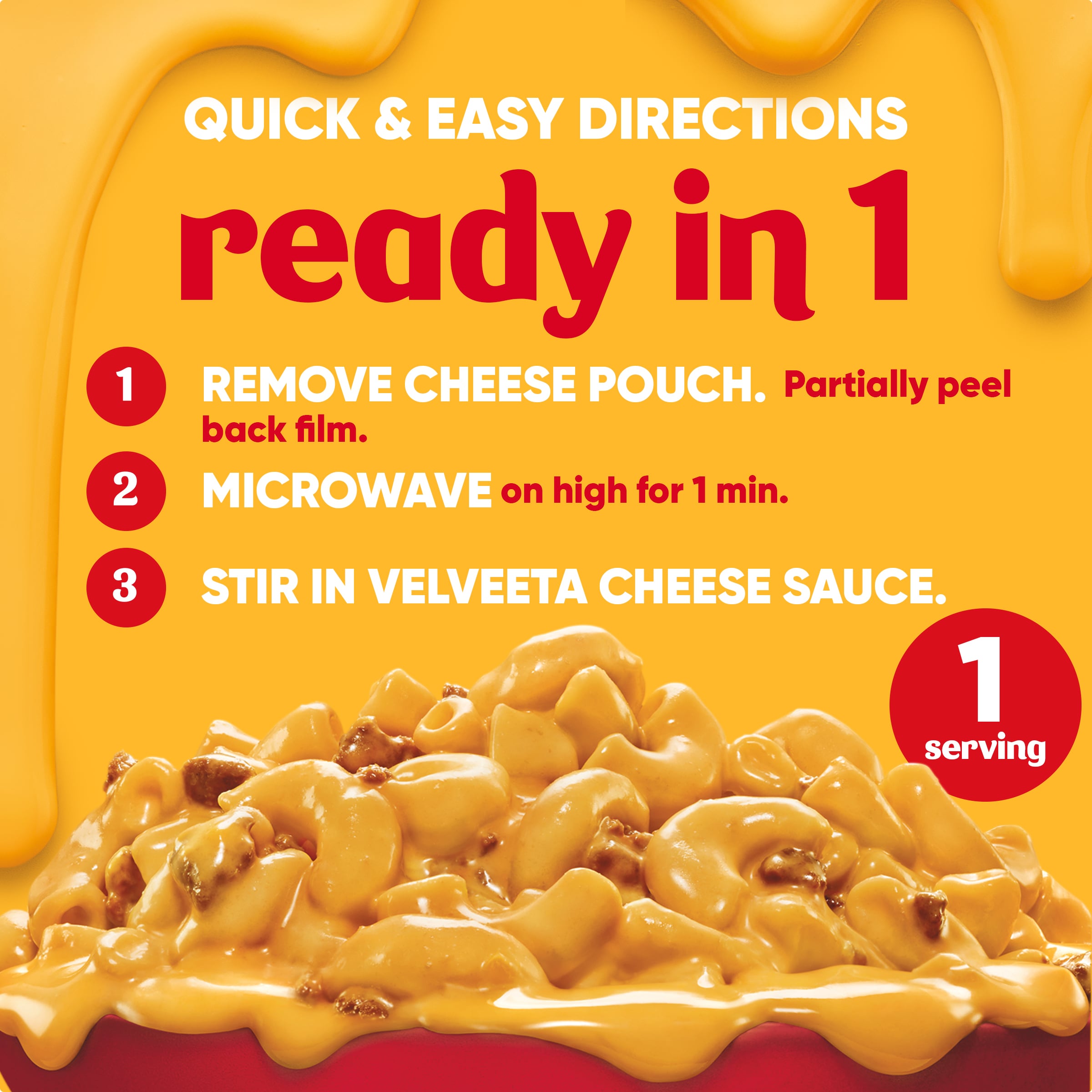 Cheesy Ultimate Cheeseburger Mac with Savory Cheese Sauce Microwavable Meal