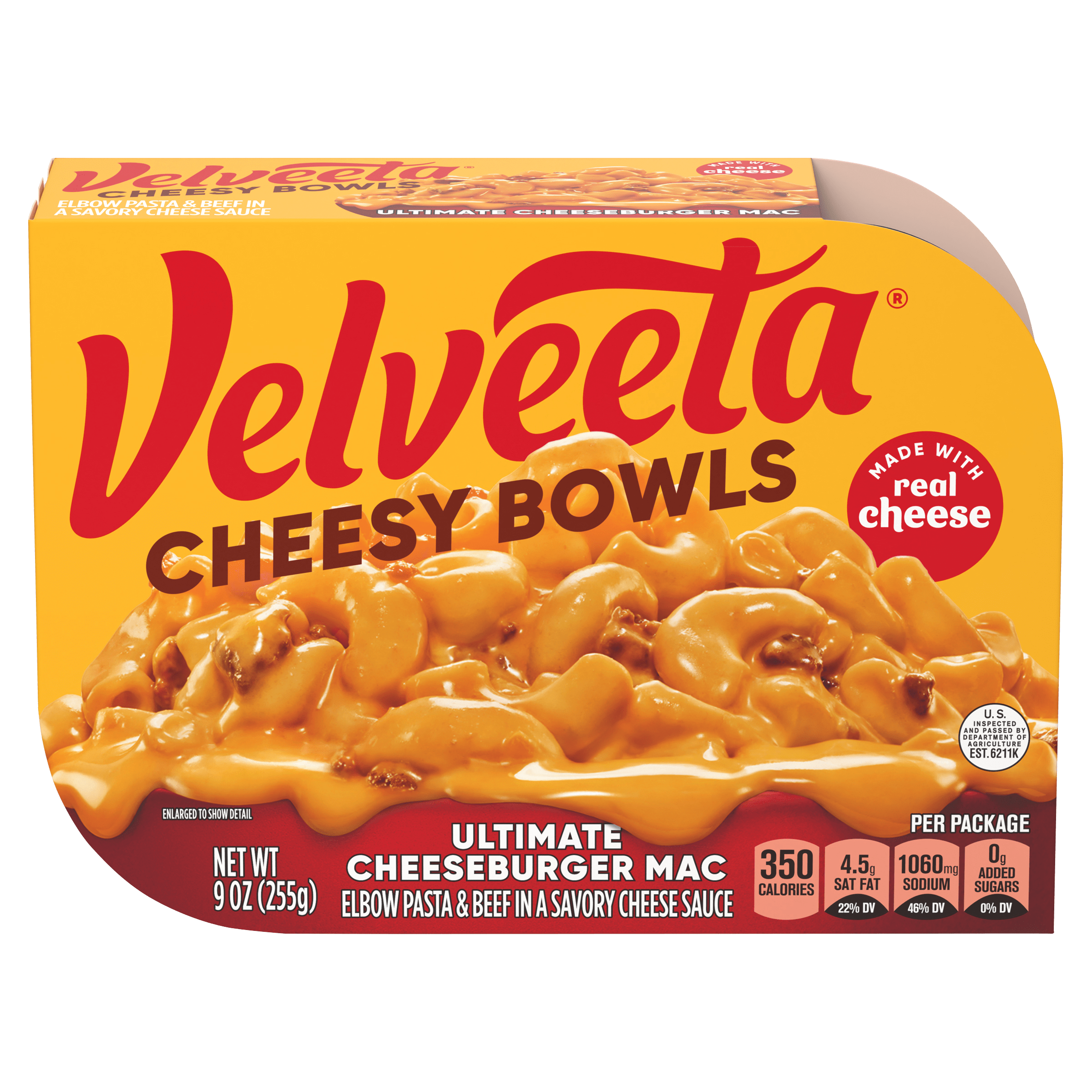 Cheesy Ultimate Cheeseburger Mac with Savory Cheese Sauce Microwavable Meal