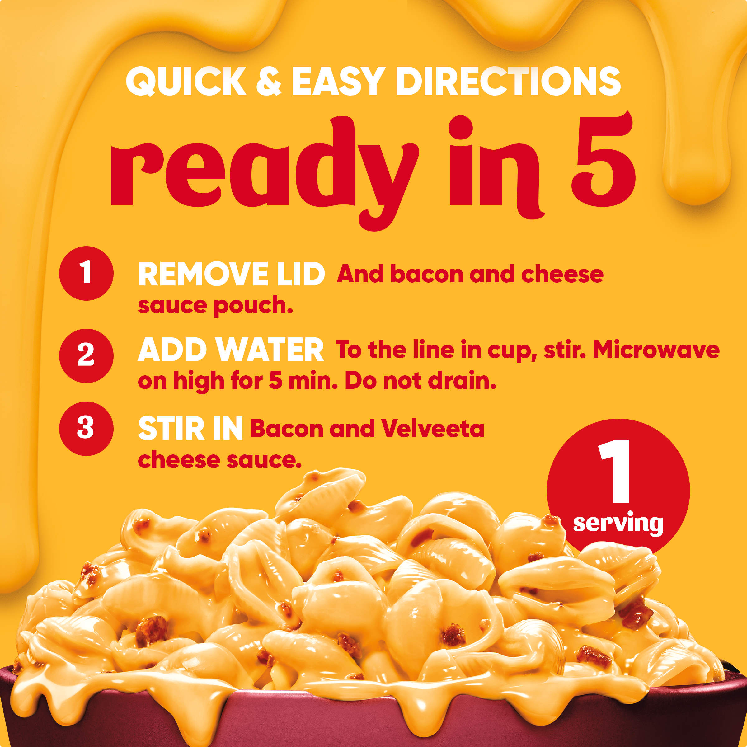 Shells & Cheese w/ Bacon & Cheese Sauce