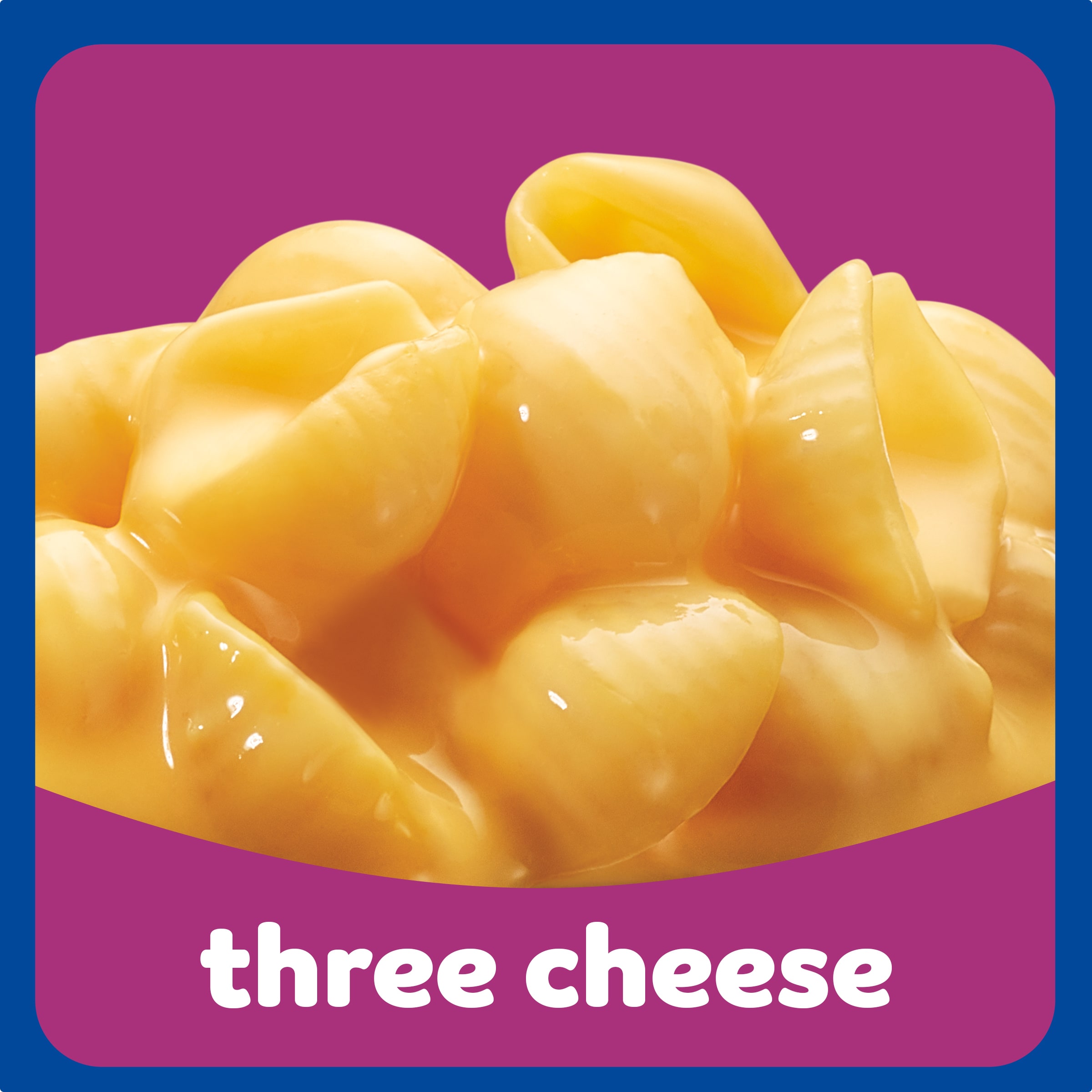Three Cheese Mac & Cheese Macaroni and Cheese Dinner with Mini-Shell Pasta