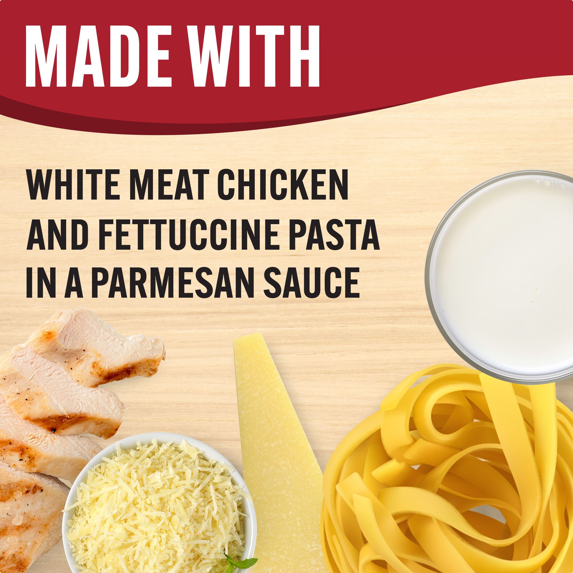 Chicken Fettuccine with Parmesean Sauce Frozen Meal
