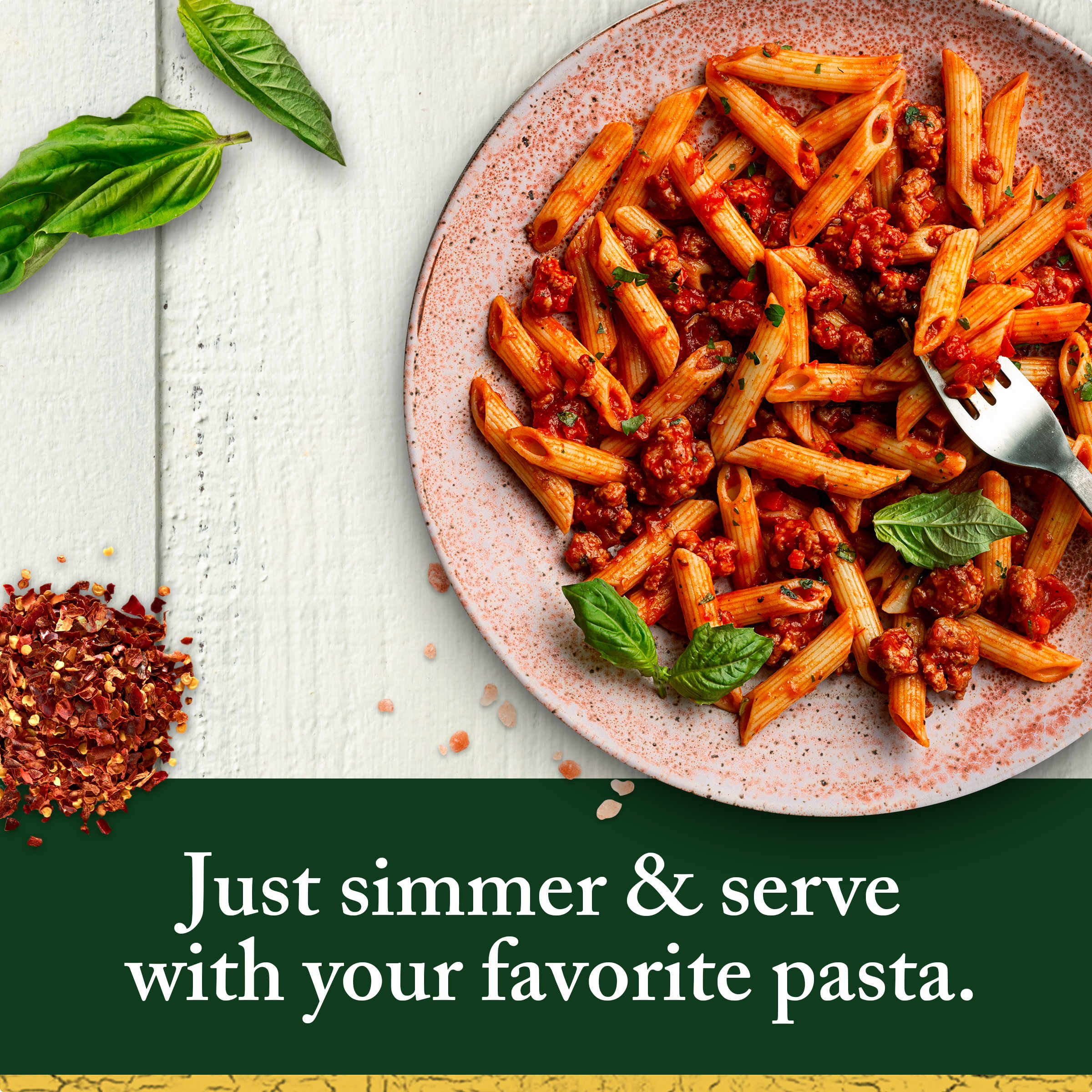 Spicy Tomato & Basil Pasta Sauce