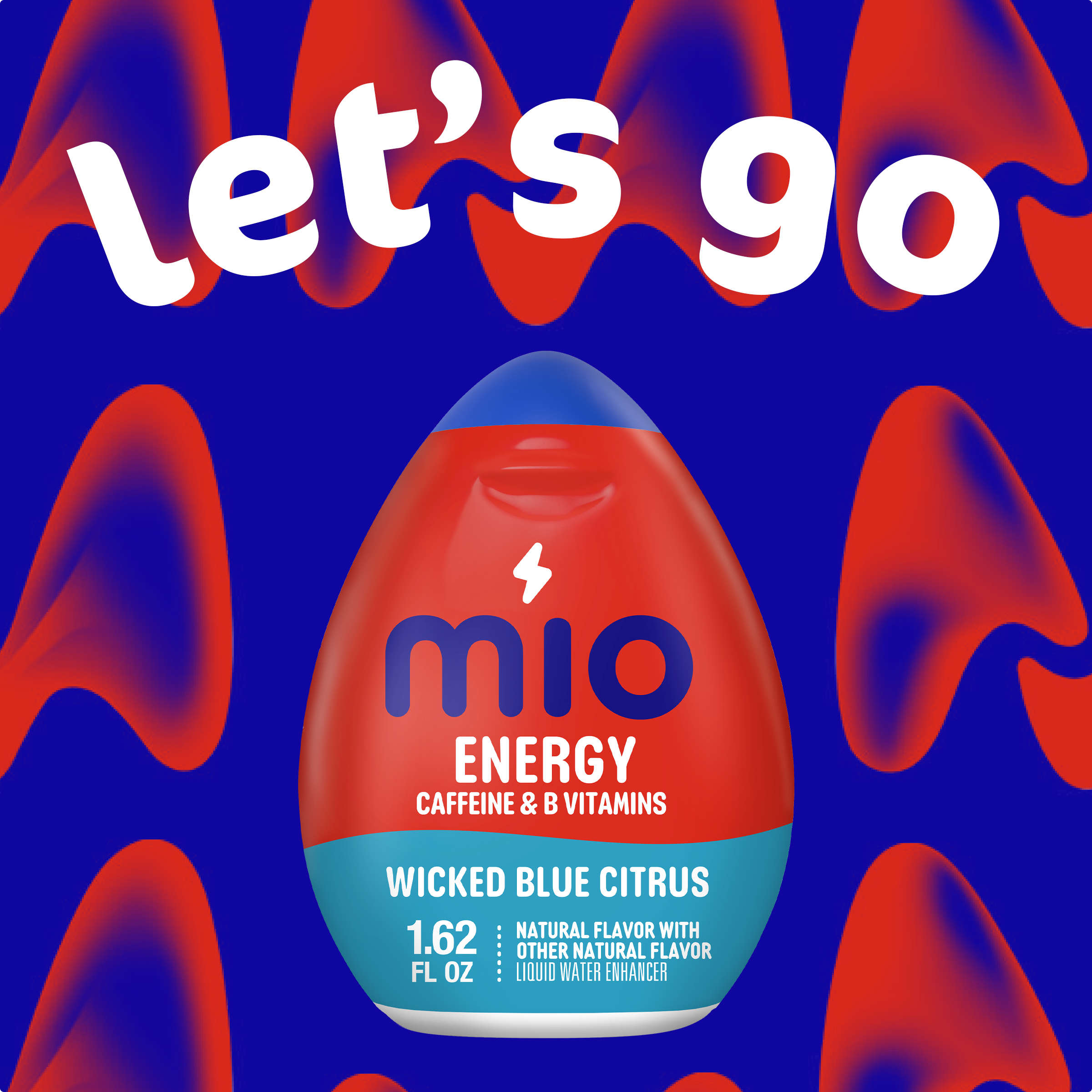 Wicked Blue Citrus Naturally Flavored Liquid Water Enhancer with Caffeine & B Vitamins