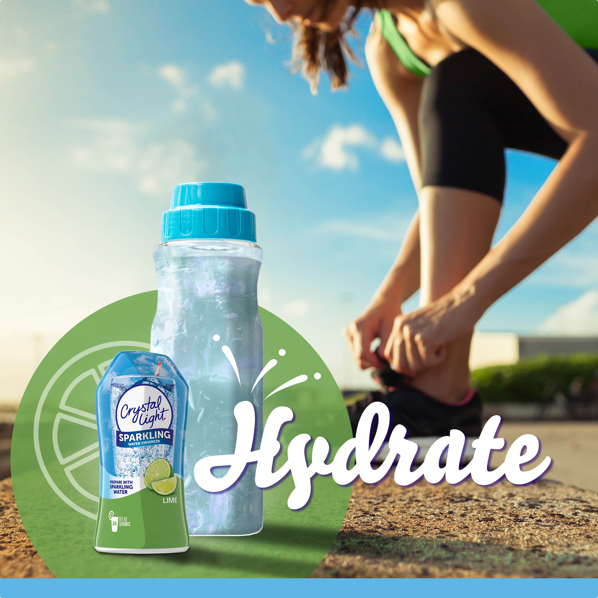 Lime Naturally Flavored Sparkling Water Enhancer Drink Mix Crystal