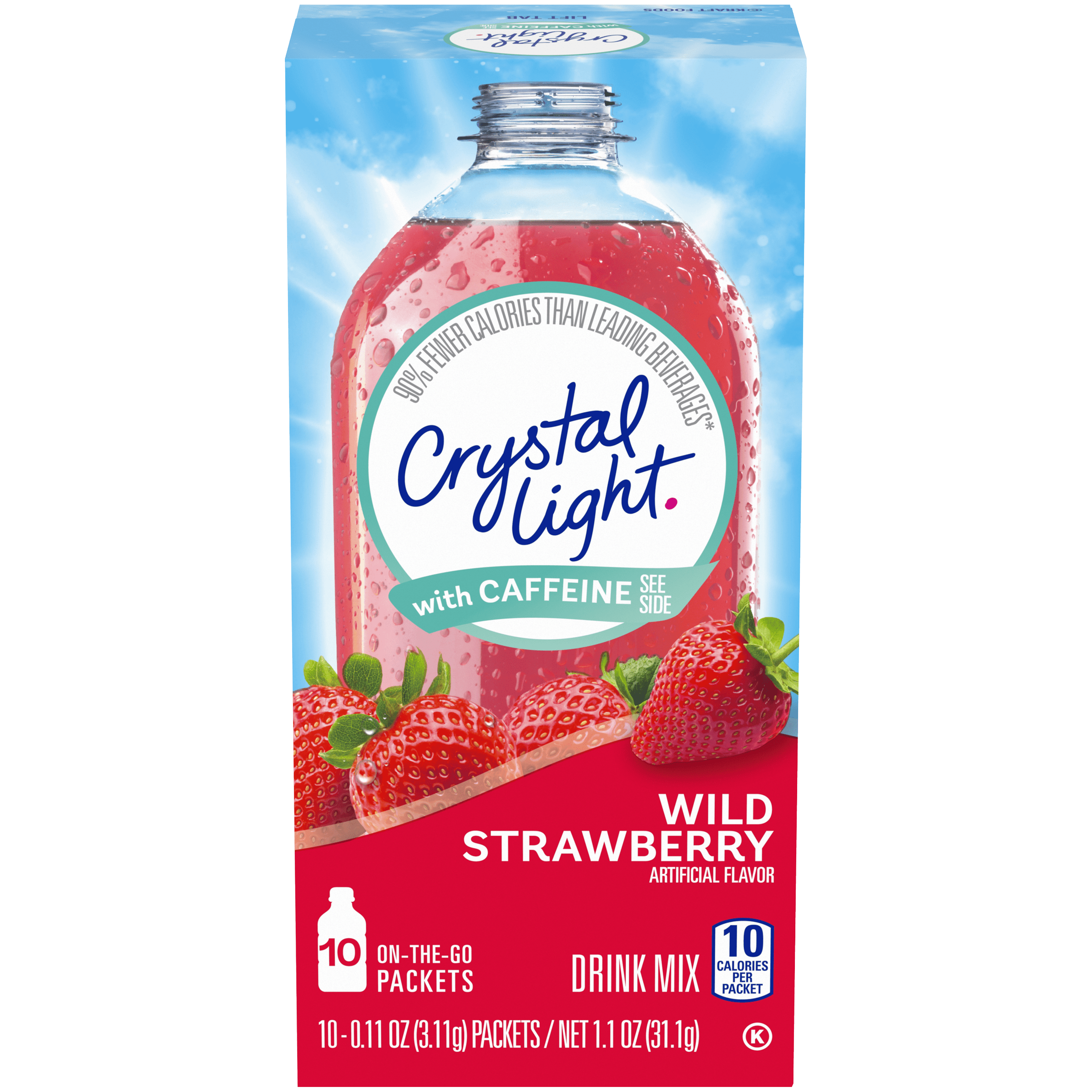 Wild Strawberry Artificially Flavored Powdered Drink Mix with Caffeine