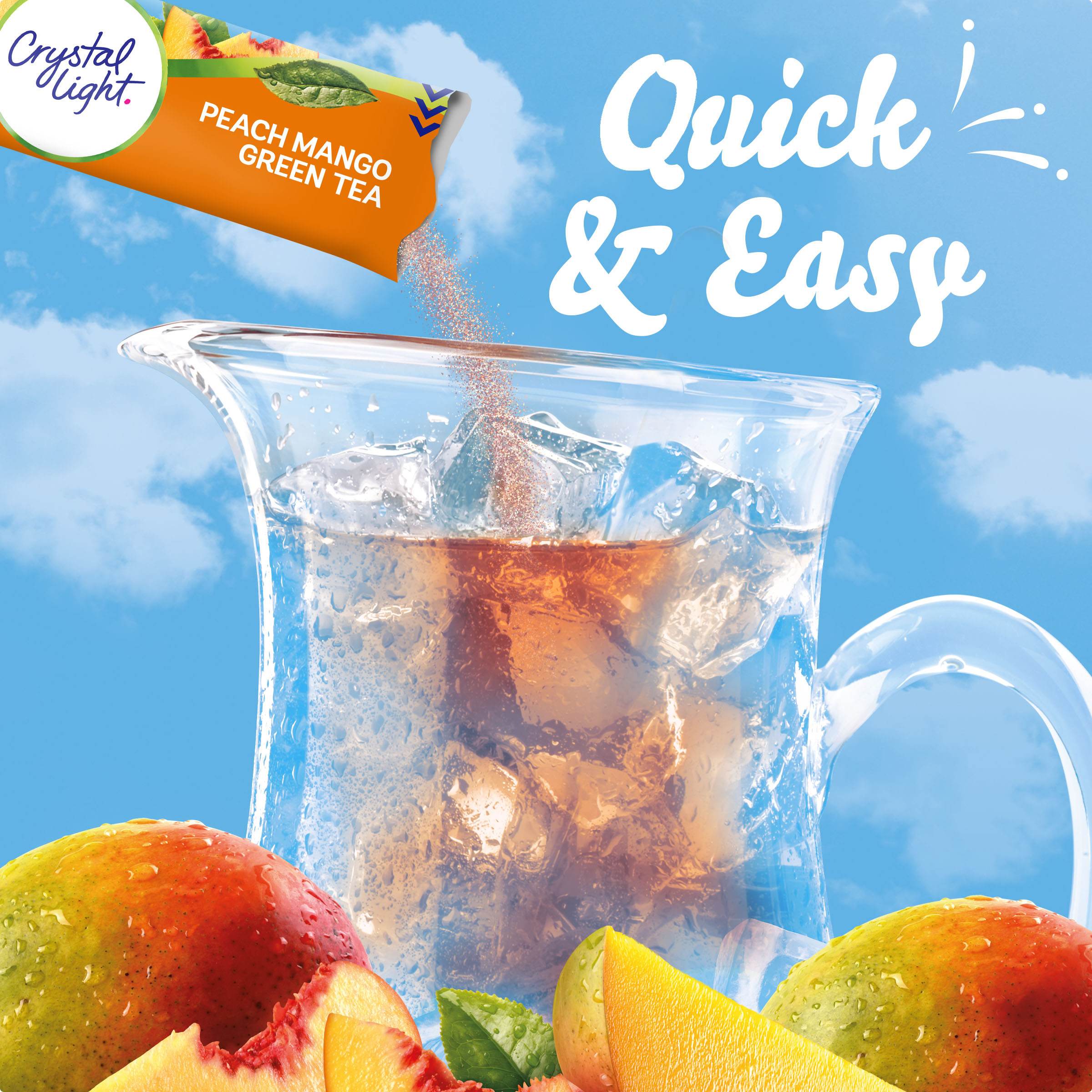 Peach Mango Green Tea Naturally Flavored Powdered Drink Mix