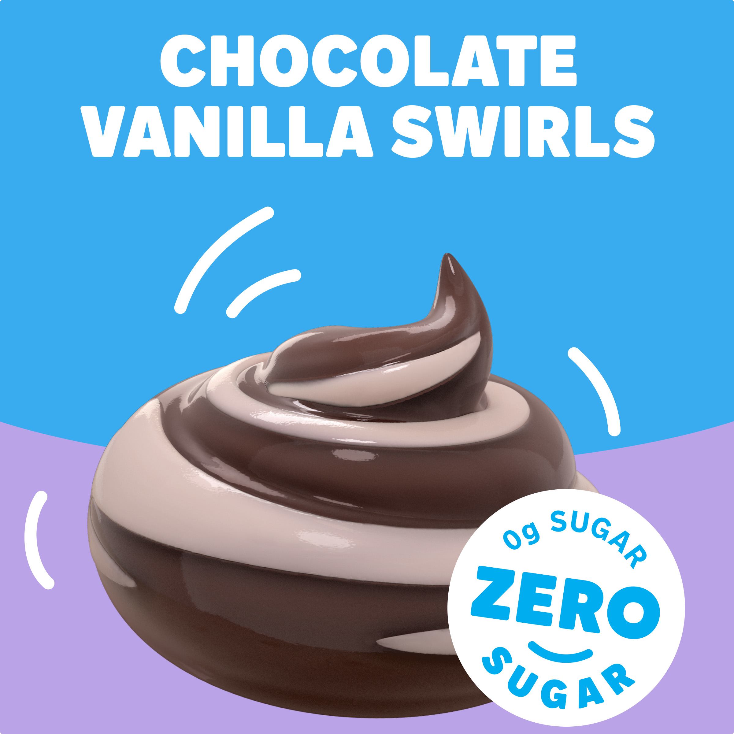 Zero Sugar Chocolate Vanilla Swirls Pudding Snack Cups