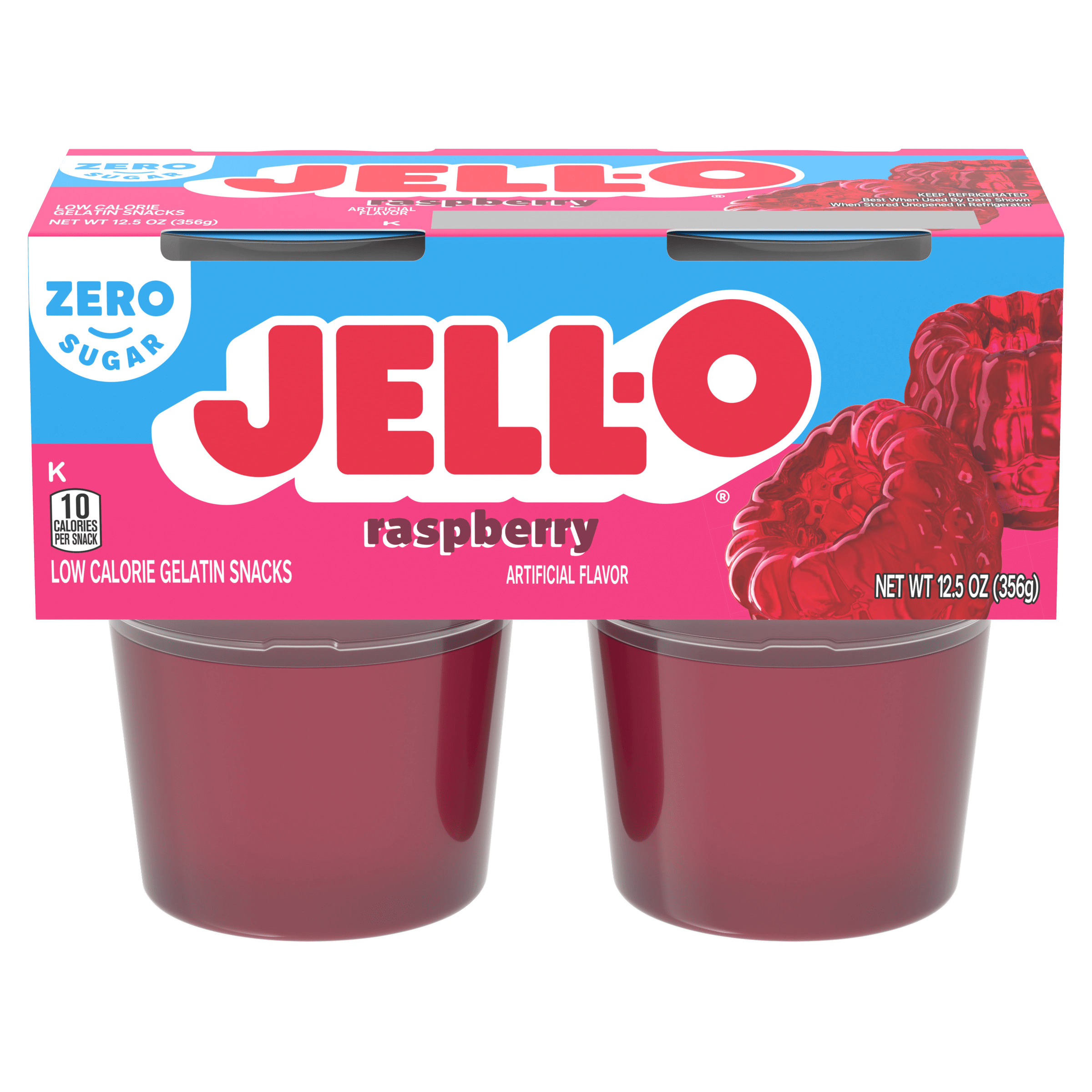 Zero Sugar Raspberry Gelatin Snack Cups