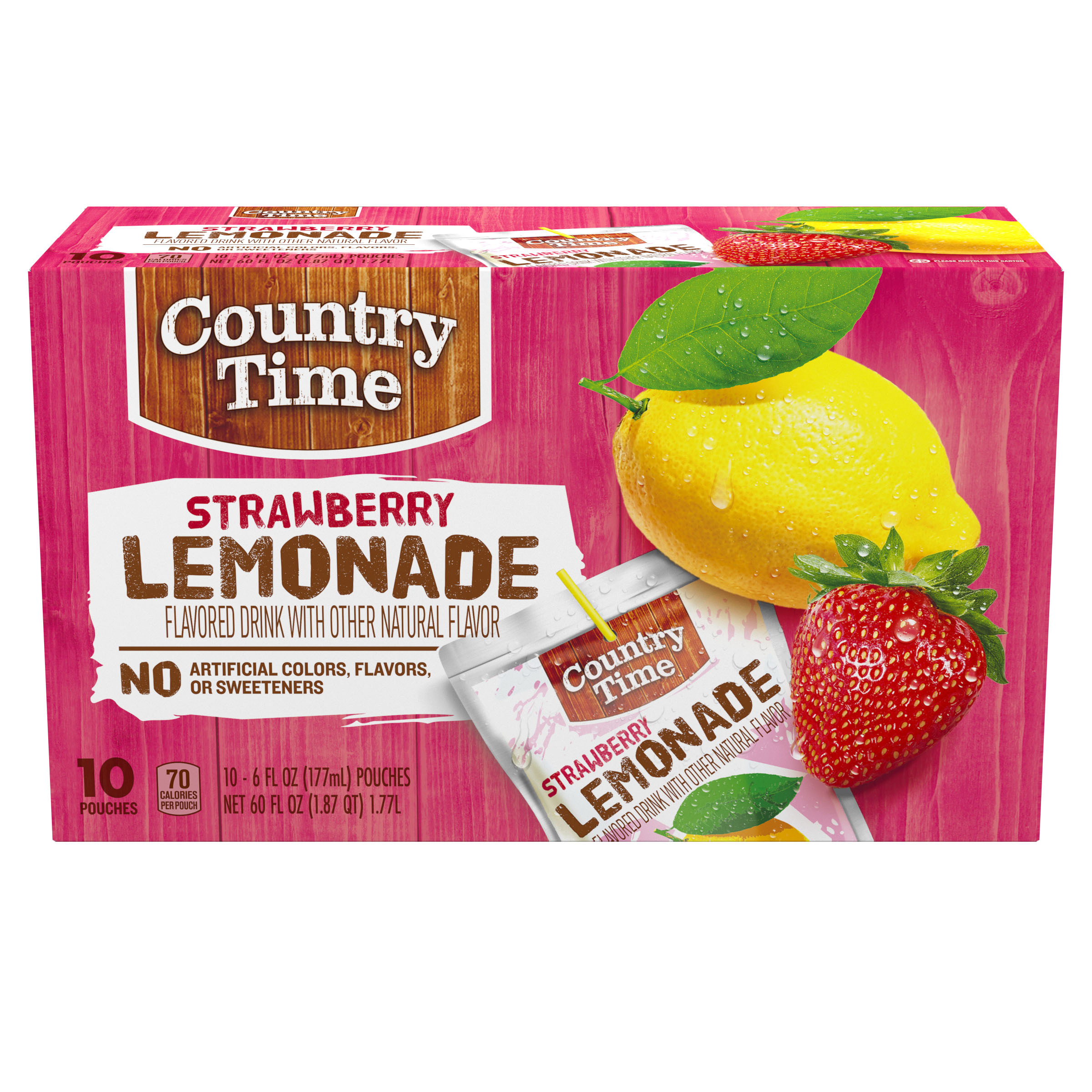 Strawberry Lemonade Ready to Drink Flavored Drink Pouches