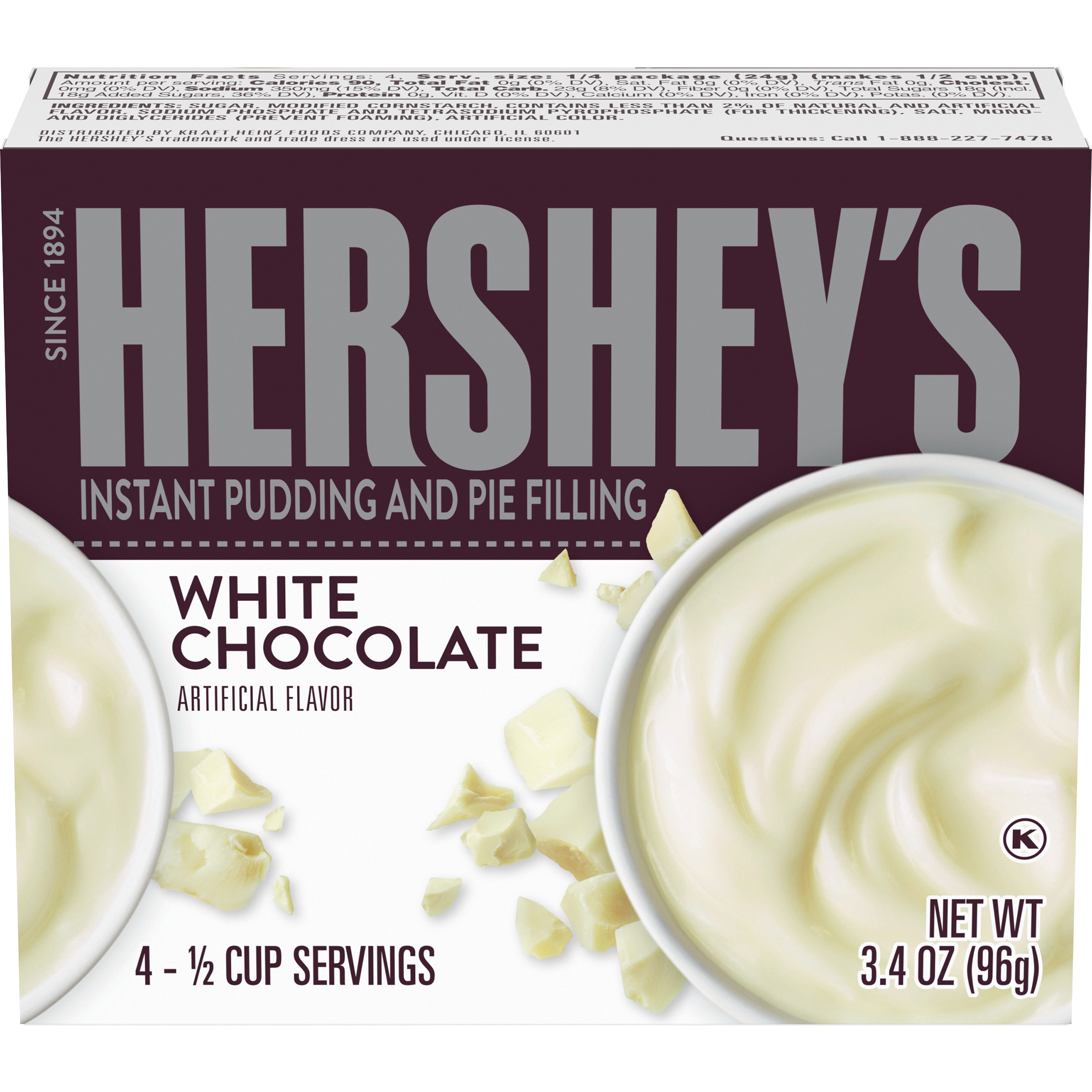 White Chocolate Instant Pudding and Pie Filling