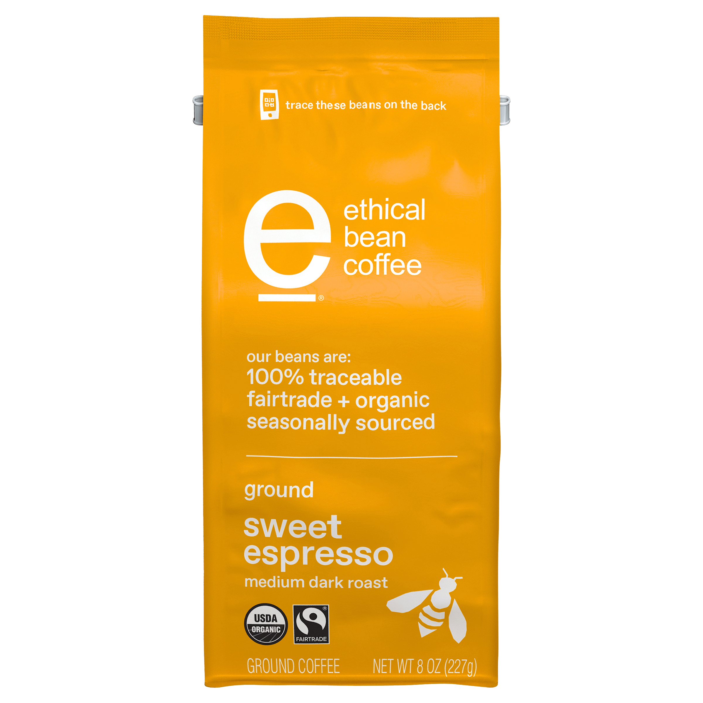 Sweet Espresso Medium Dark Roast Fairtrade Organic Ground Coffee