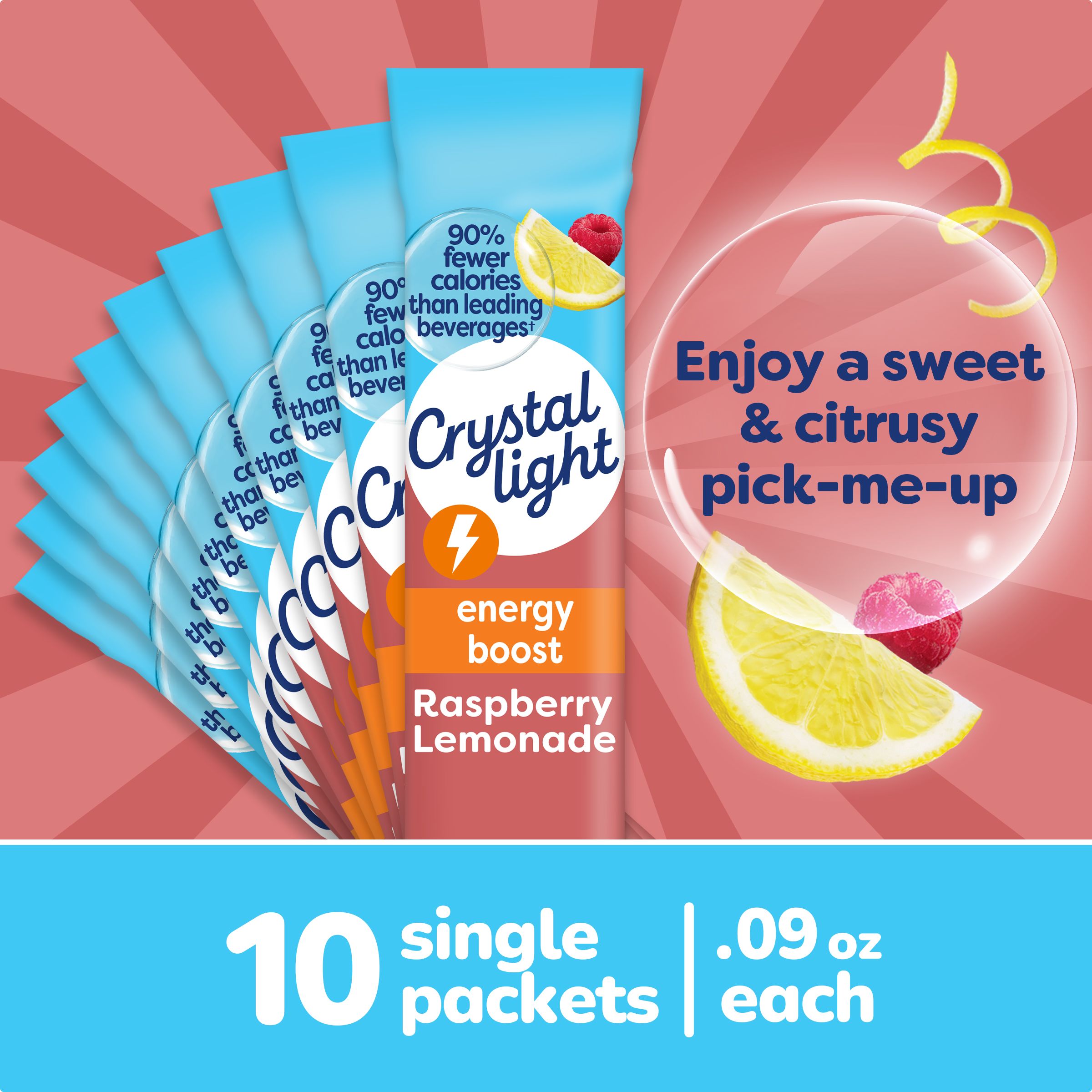 Raspberry Lemonade Energy Boost Drink Mix