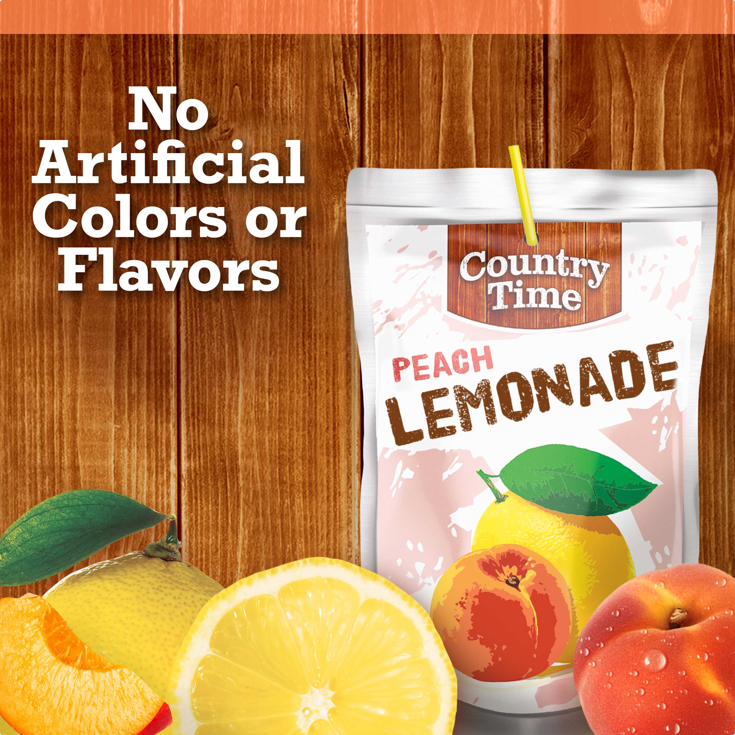 Peach Lemonade Ready to Drink Flavored Drink Pouches