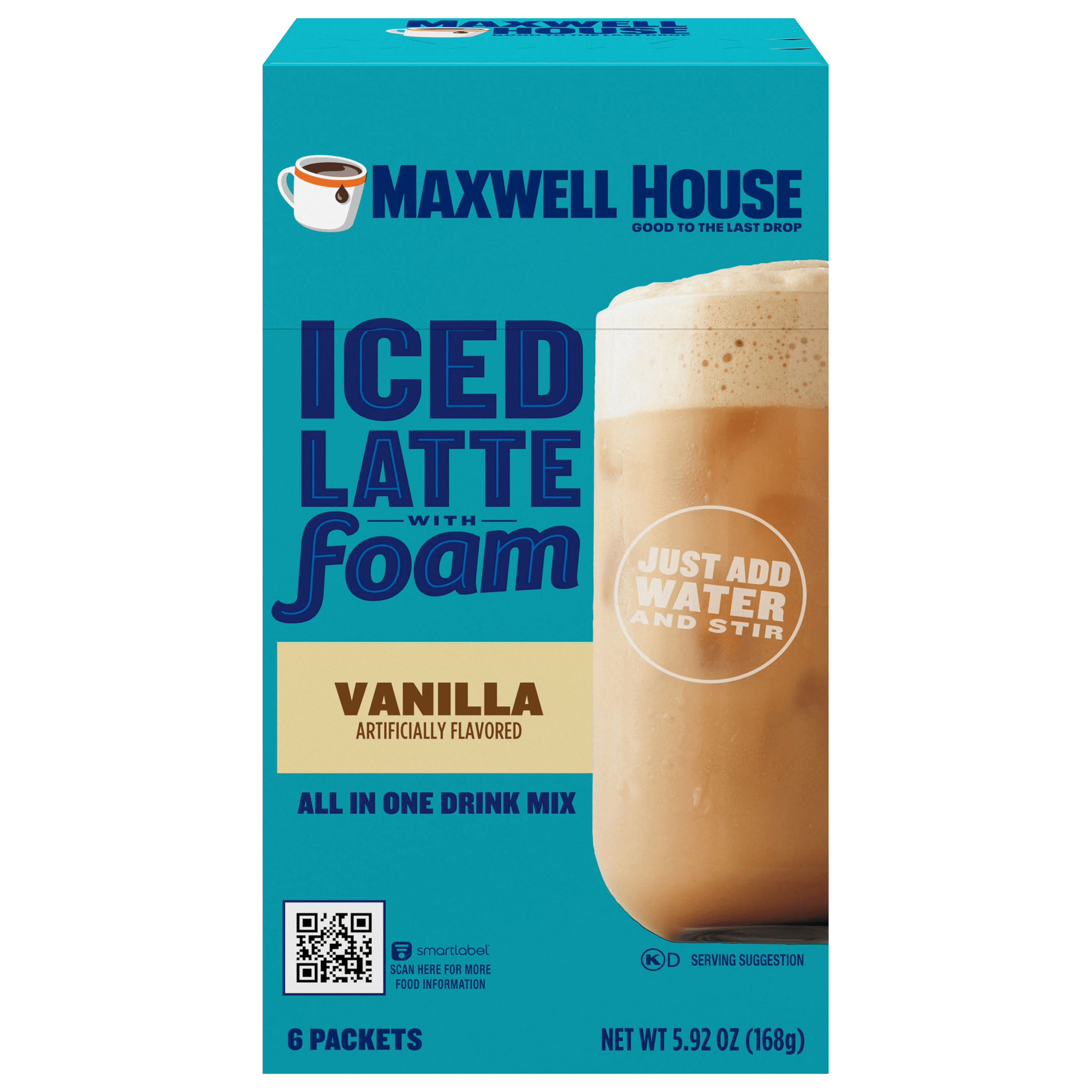 Artificially Flavored Iced Vanilla Latte with Foam All in One Drink Mix