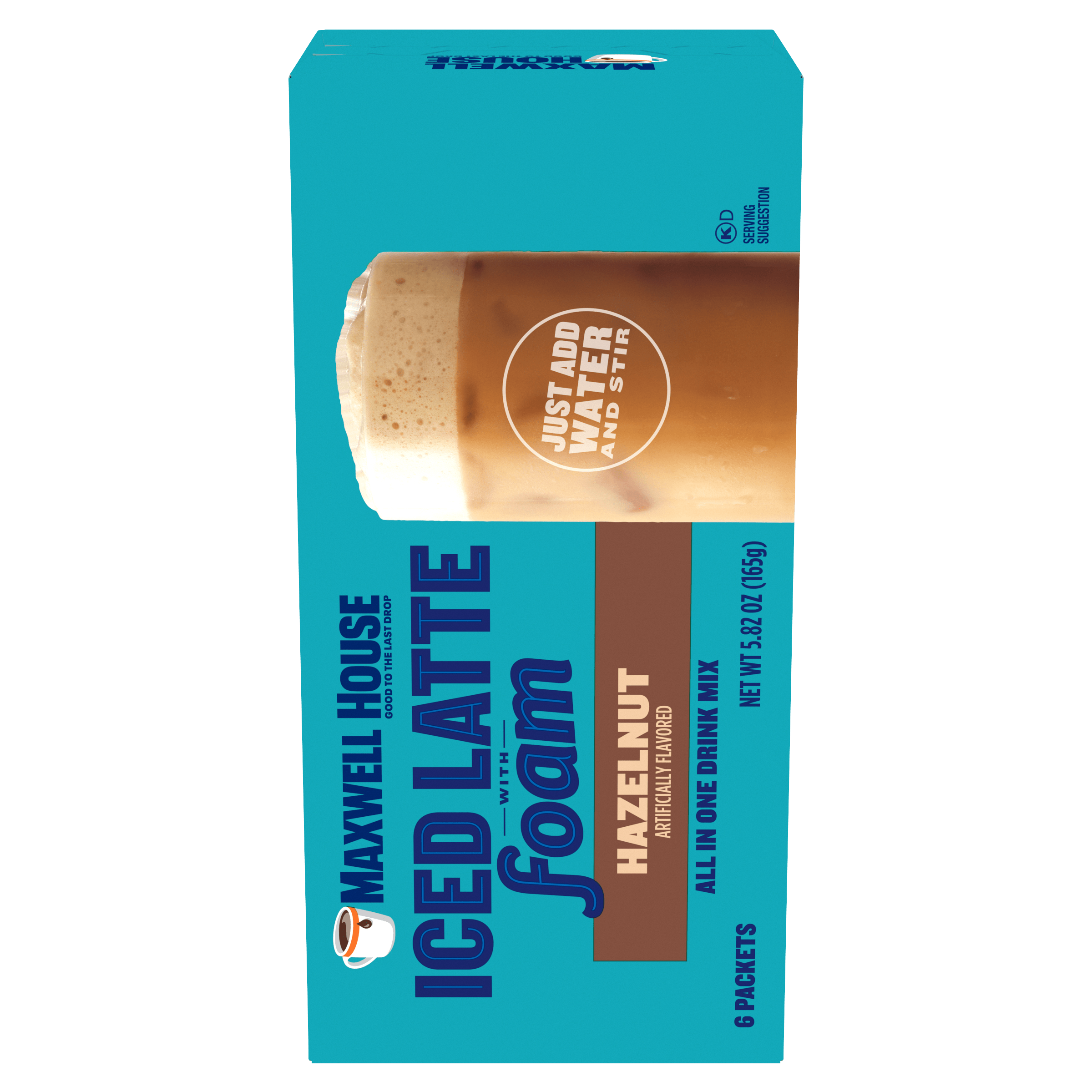 Artificially Flavored Iced Hazelnut Latte with Foam All in One Drink Mix