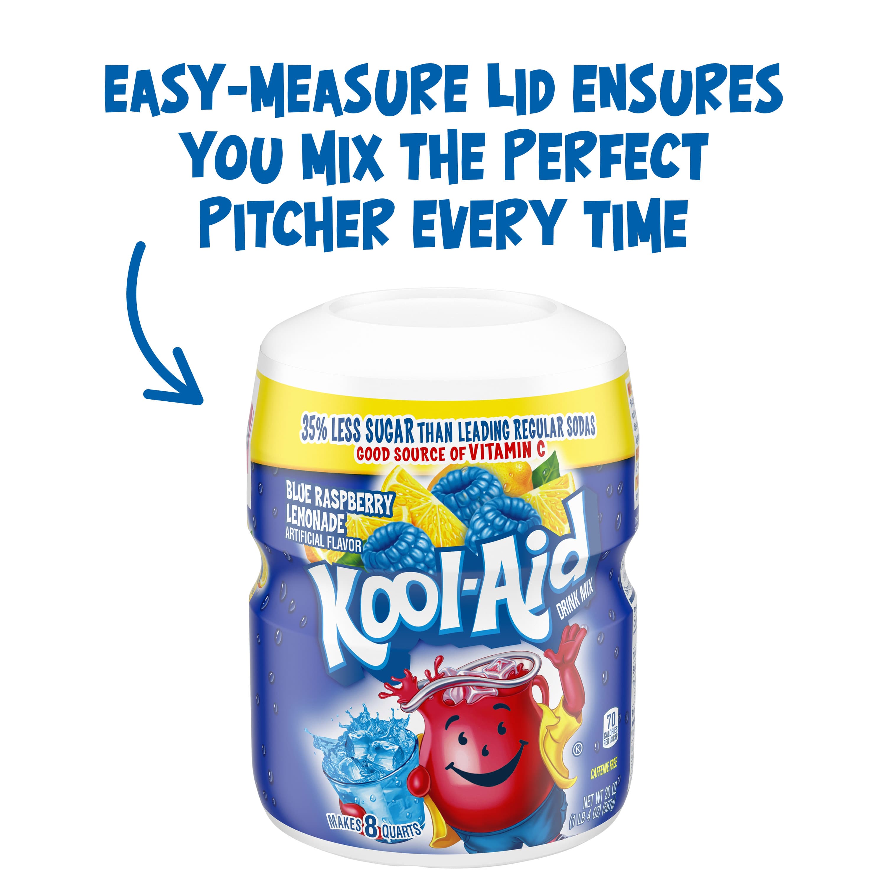 Blue Raspberry Lemonade Artificially Flavored Powdered Soft Drink Mix
