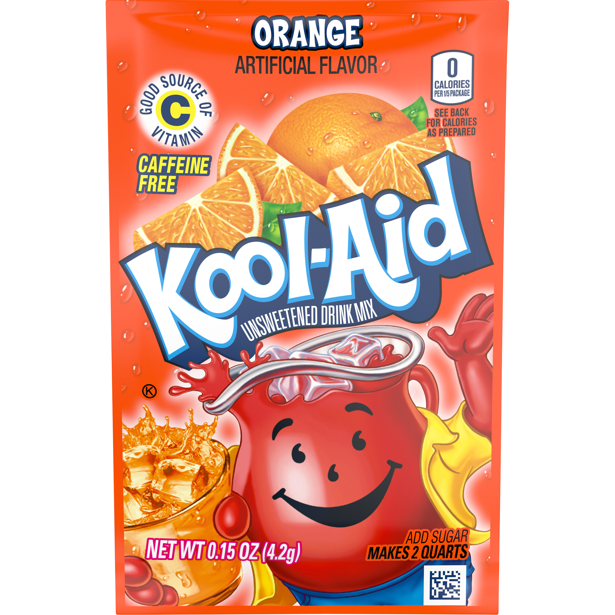 Unsweetened Orange Artificially Flavored Powdered Soft Drink Mix