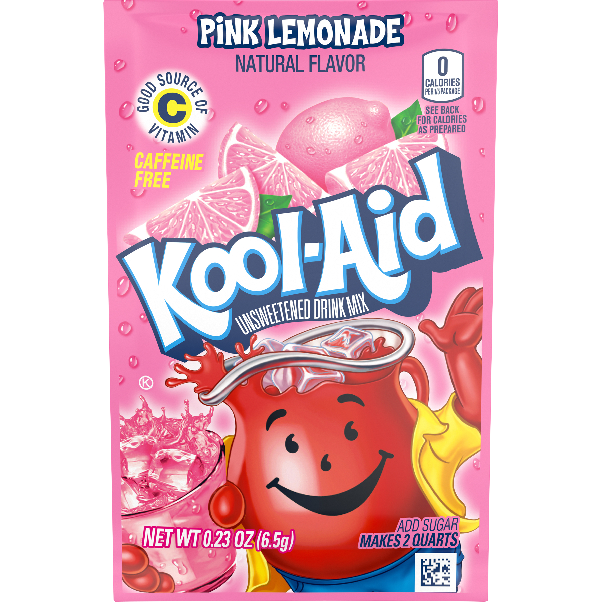 Unsweetened Pink Lemonade Naturally Flavored Powdered Soft Drink Mix