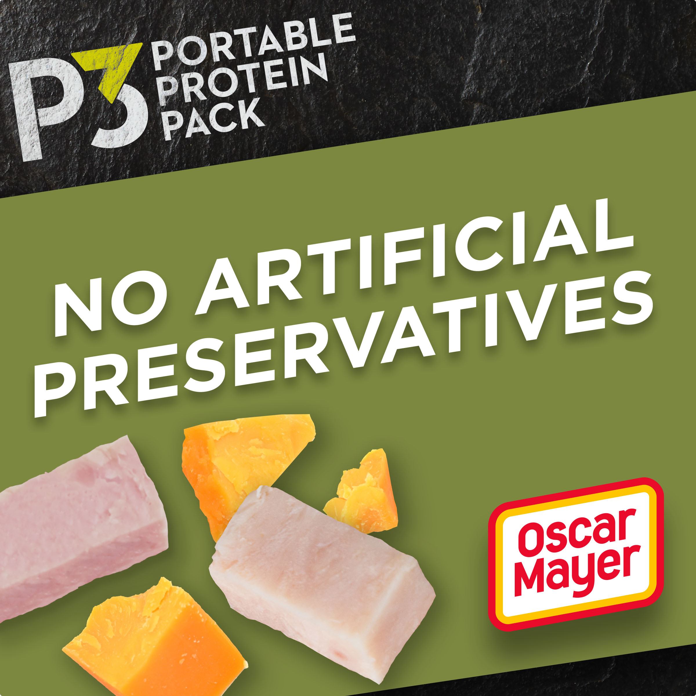Portable Protein Snack Pack with Turkey, Ham & Cheddar Cheese