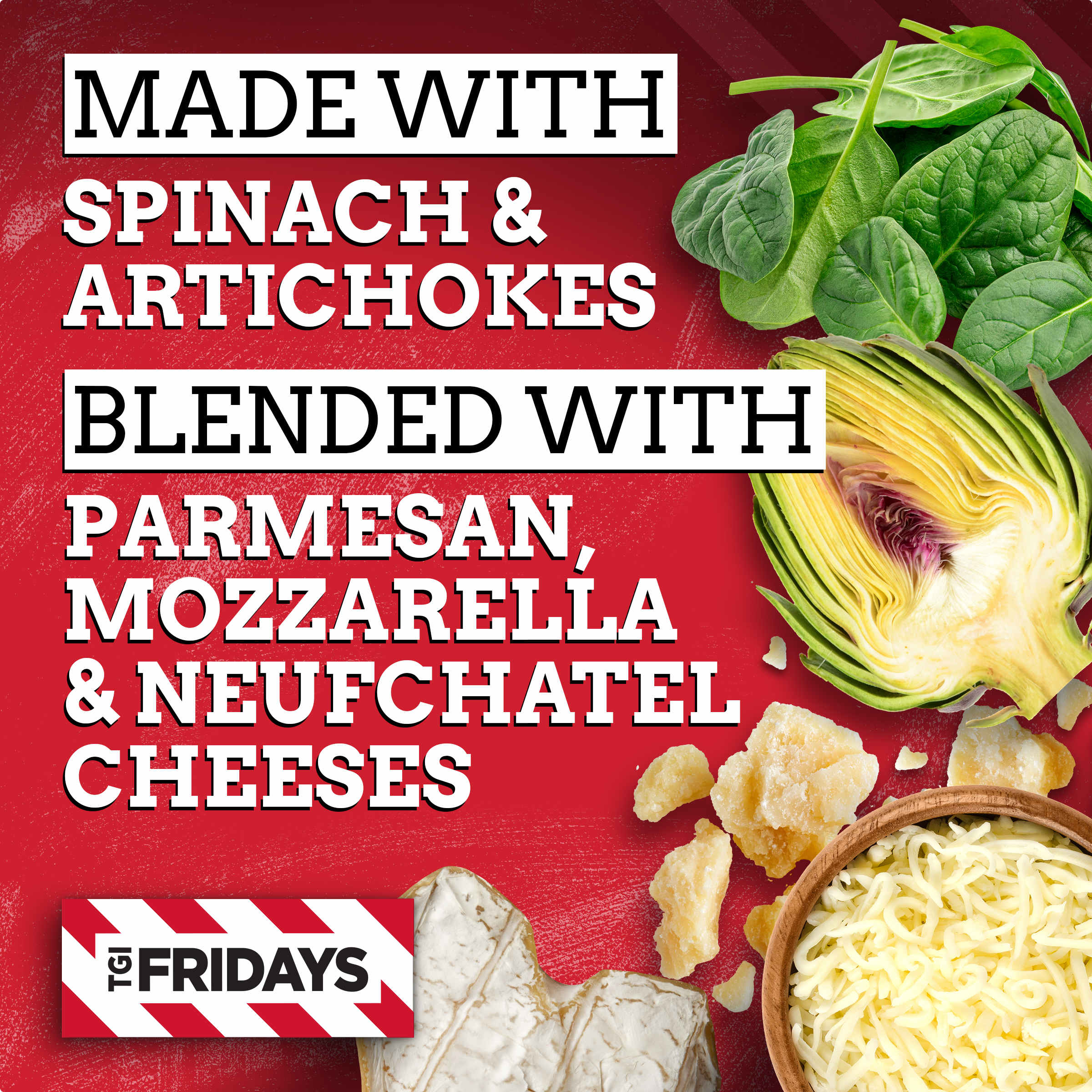 Spinach & Artichoke Cheese Dip Frozen Snack | TGIF | Products - Heinz®